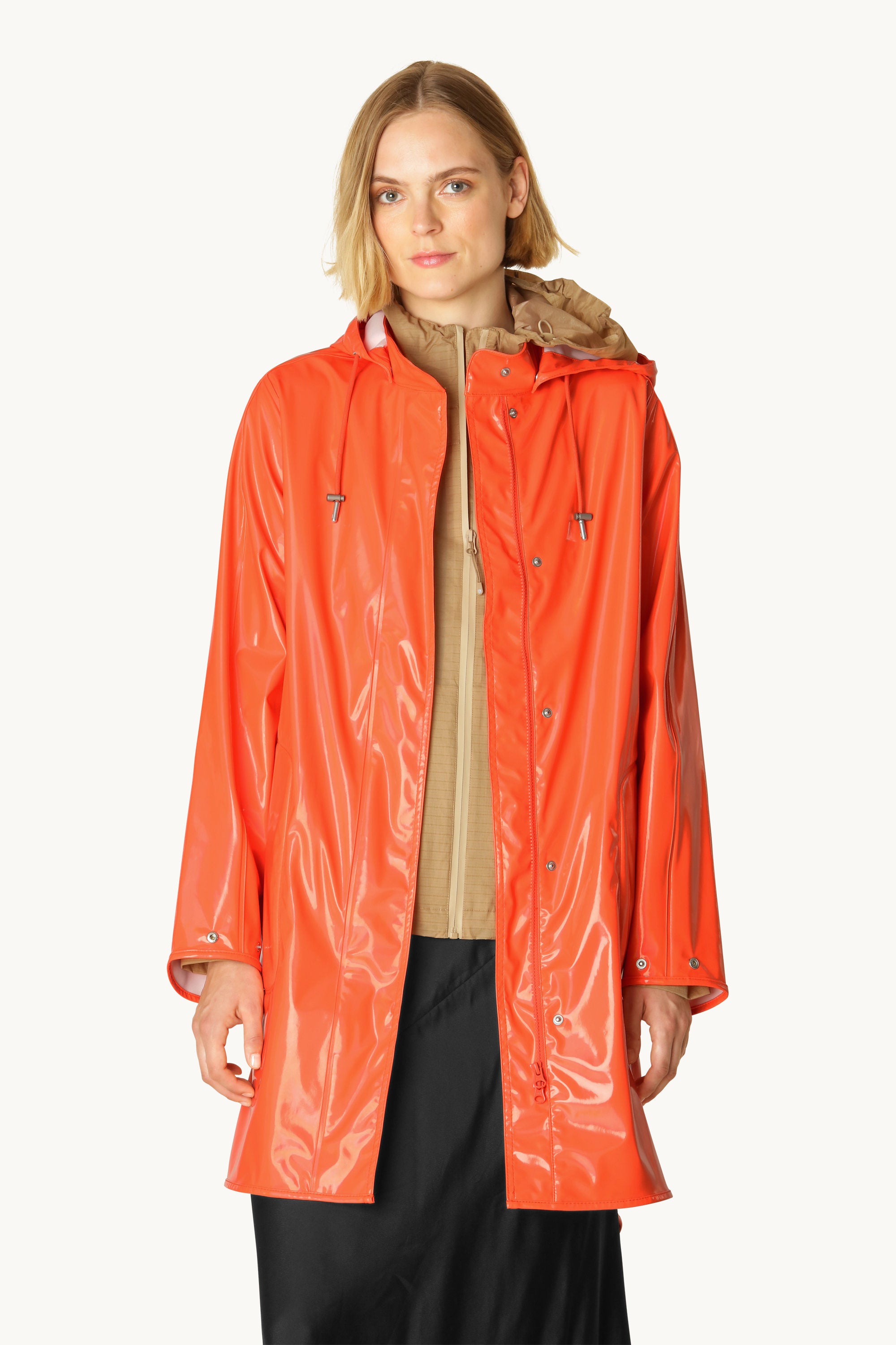 Imperméable Long - Orange Vif