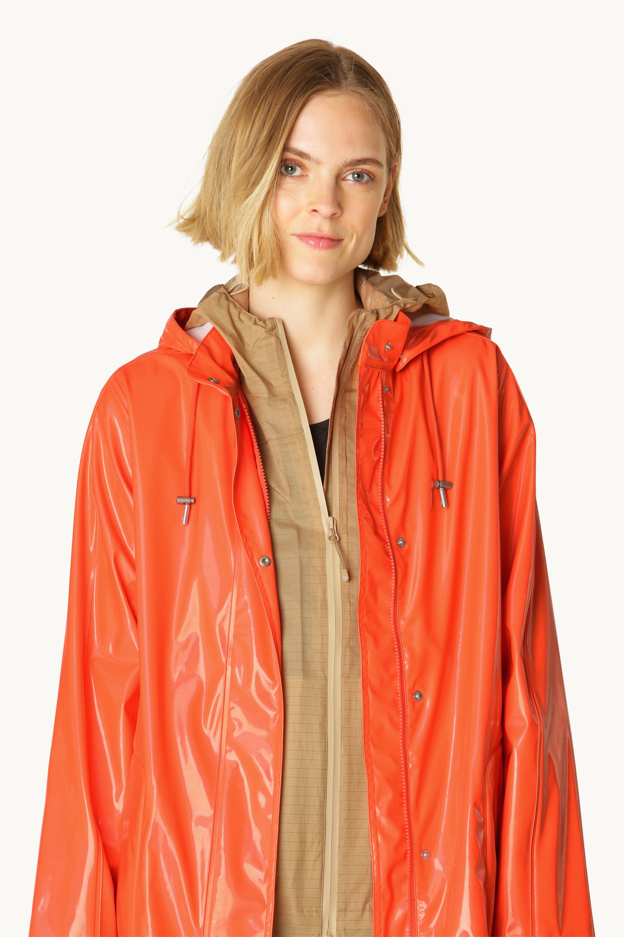 Imperméable Long - Orange Vif