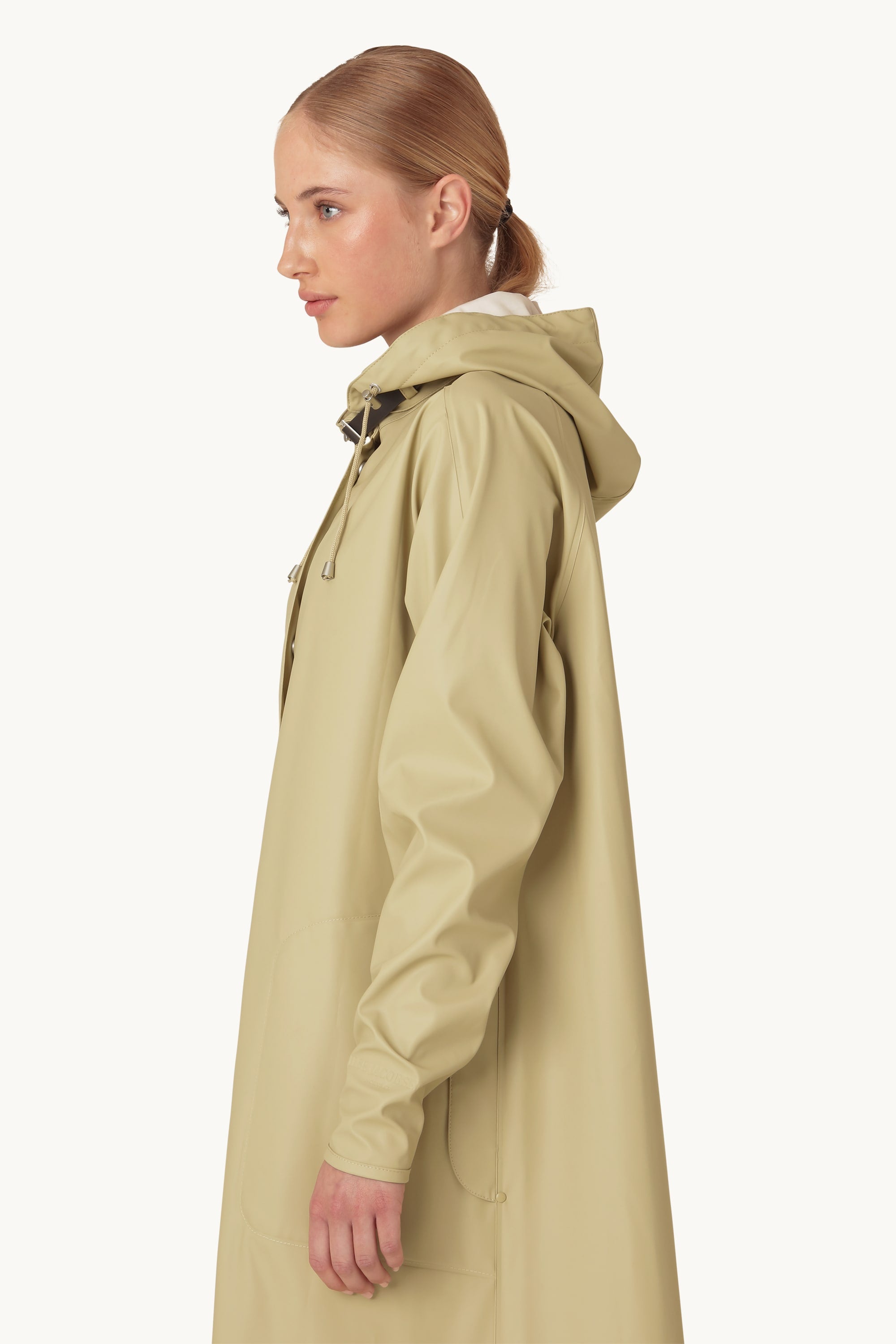 Long Light Raincoat - Olive Grass