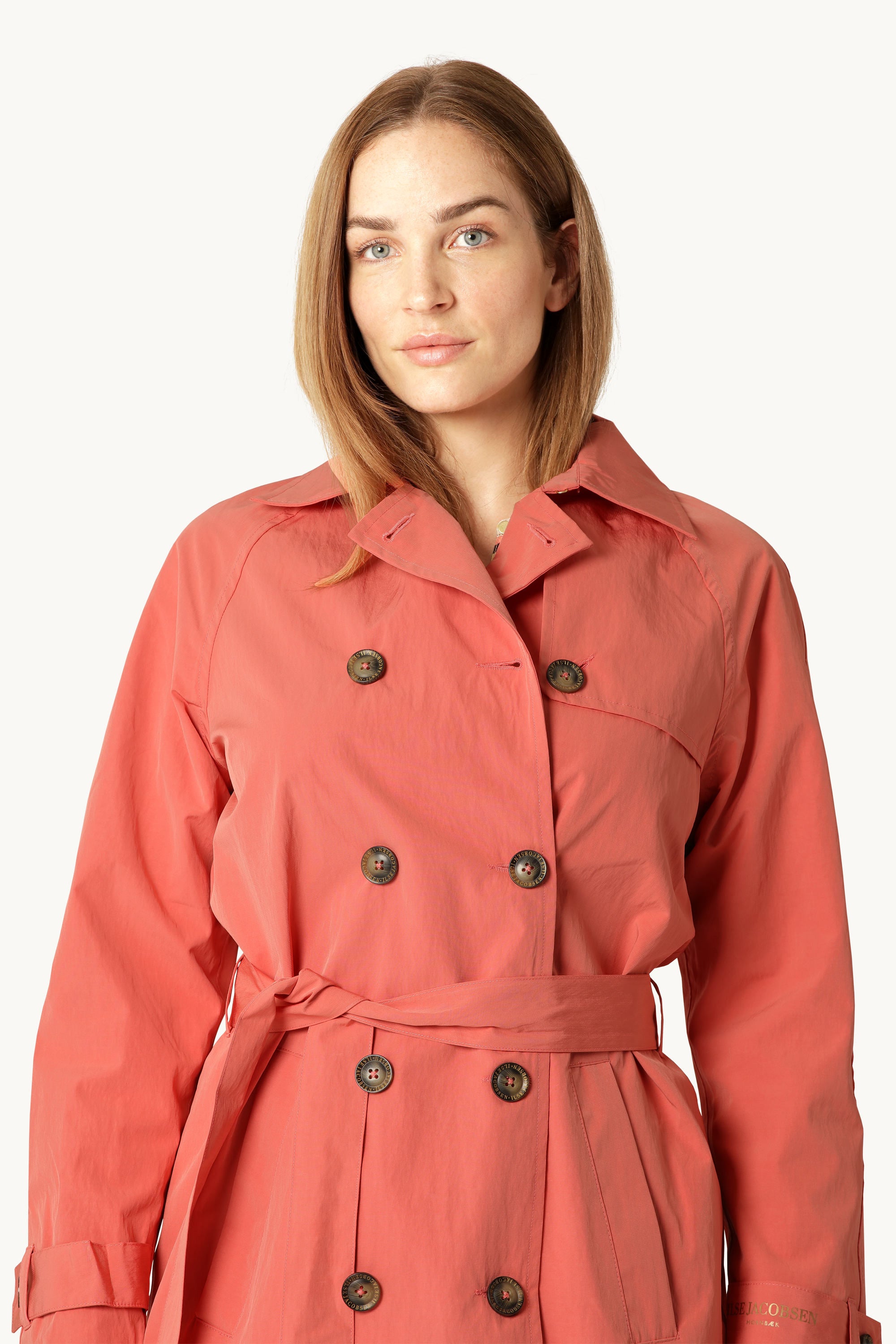 Technical Trench Raincoat - Spiced Coral