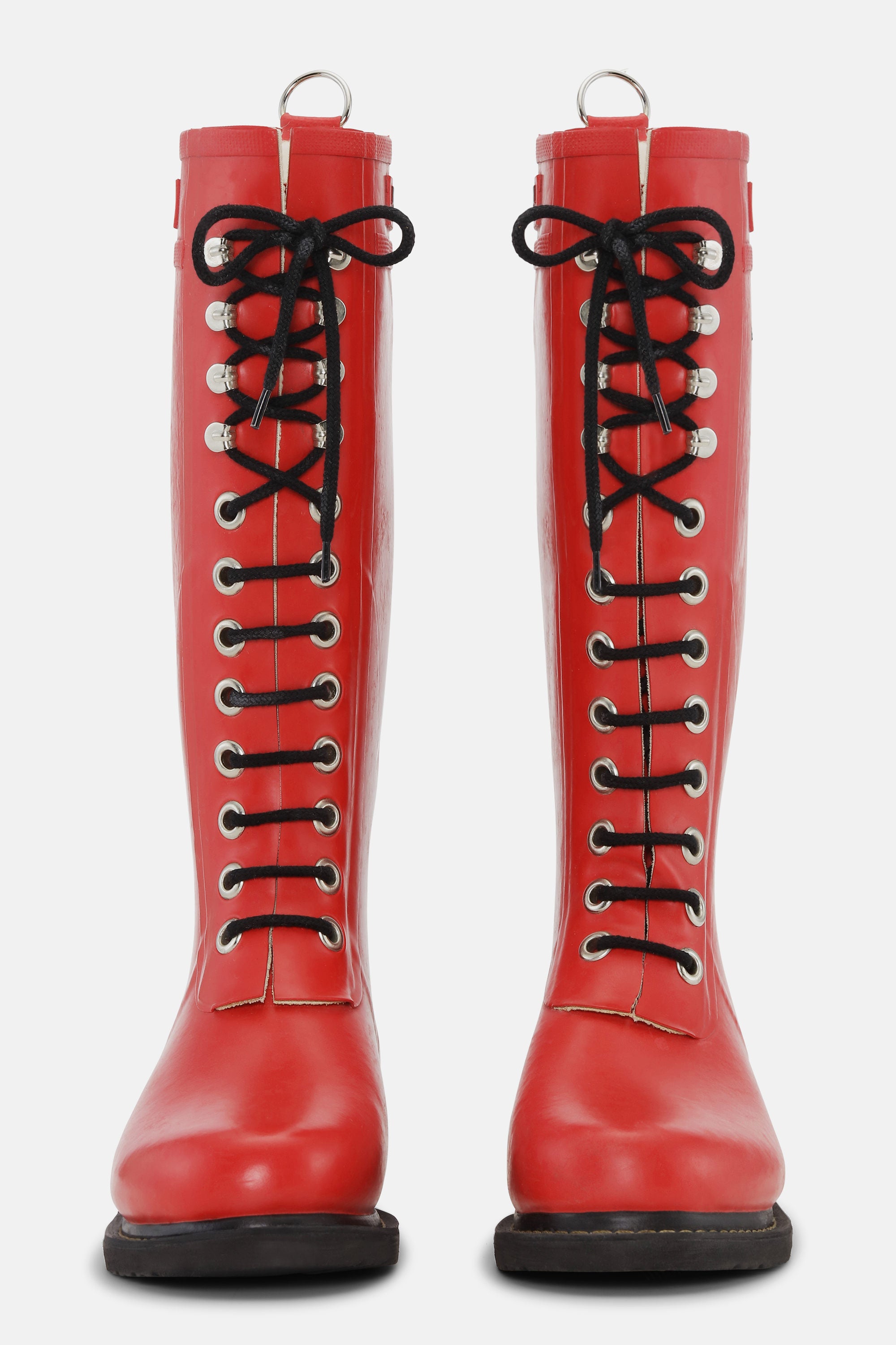Bottes Longues En Caoutchouc - Rouge Foncé