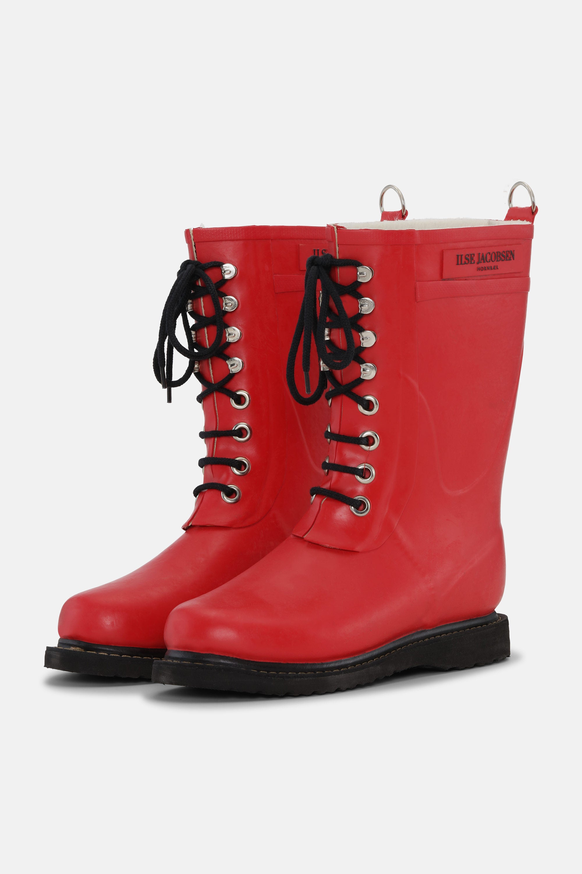 Bottes 3/4 en caoutchouc - Rouge Profond