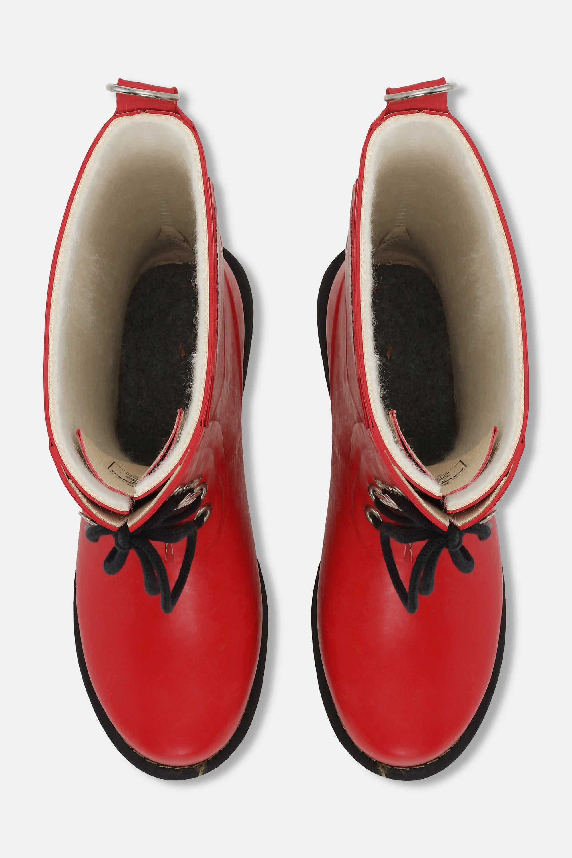 Bottes 3/4 en caoutchouc - Rouge Profond