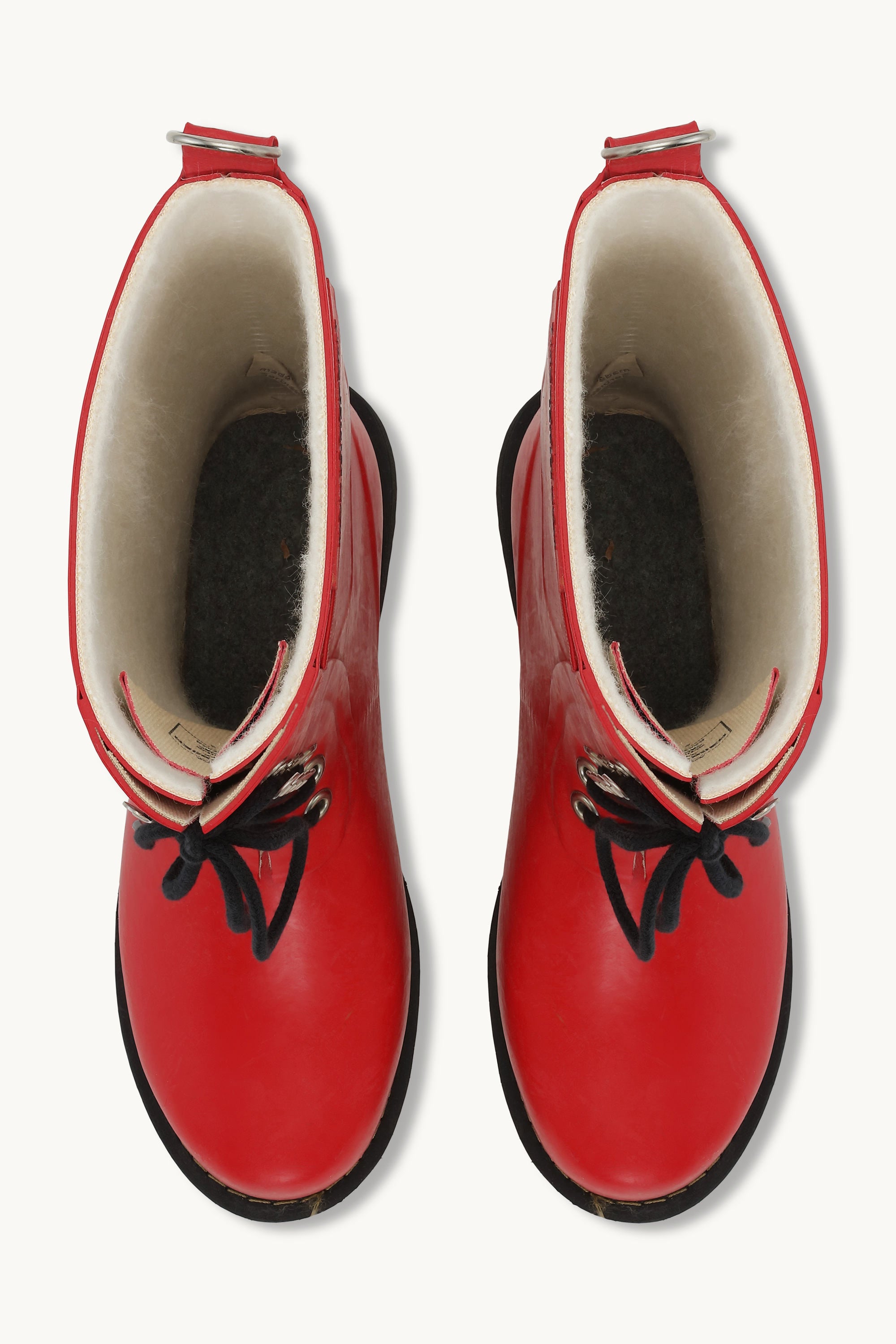 Bottes 3/4 en caoutchouc - Rouge Profond