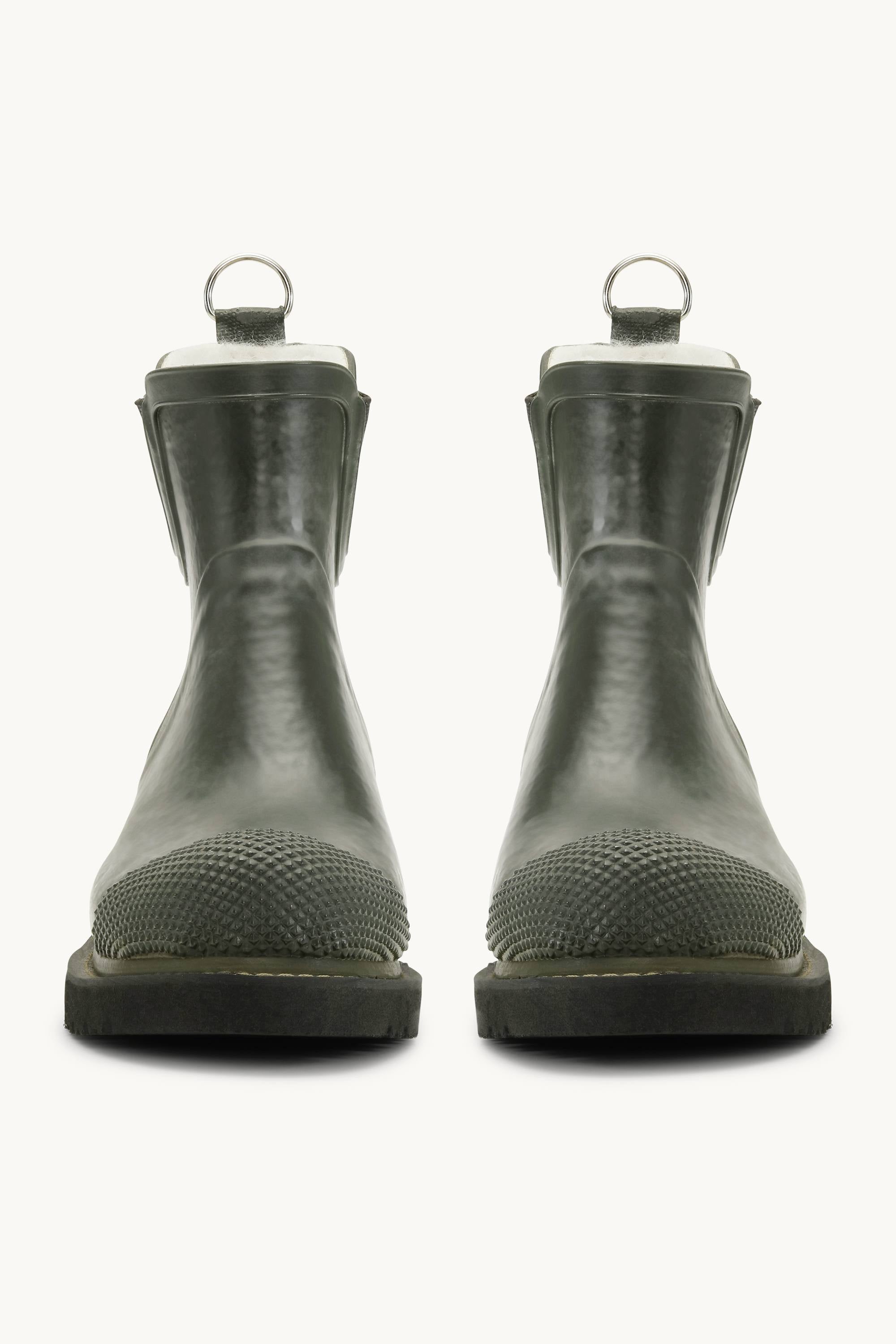 Bottes Courtes En Caoutchouc À Talon Haut - Army