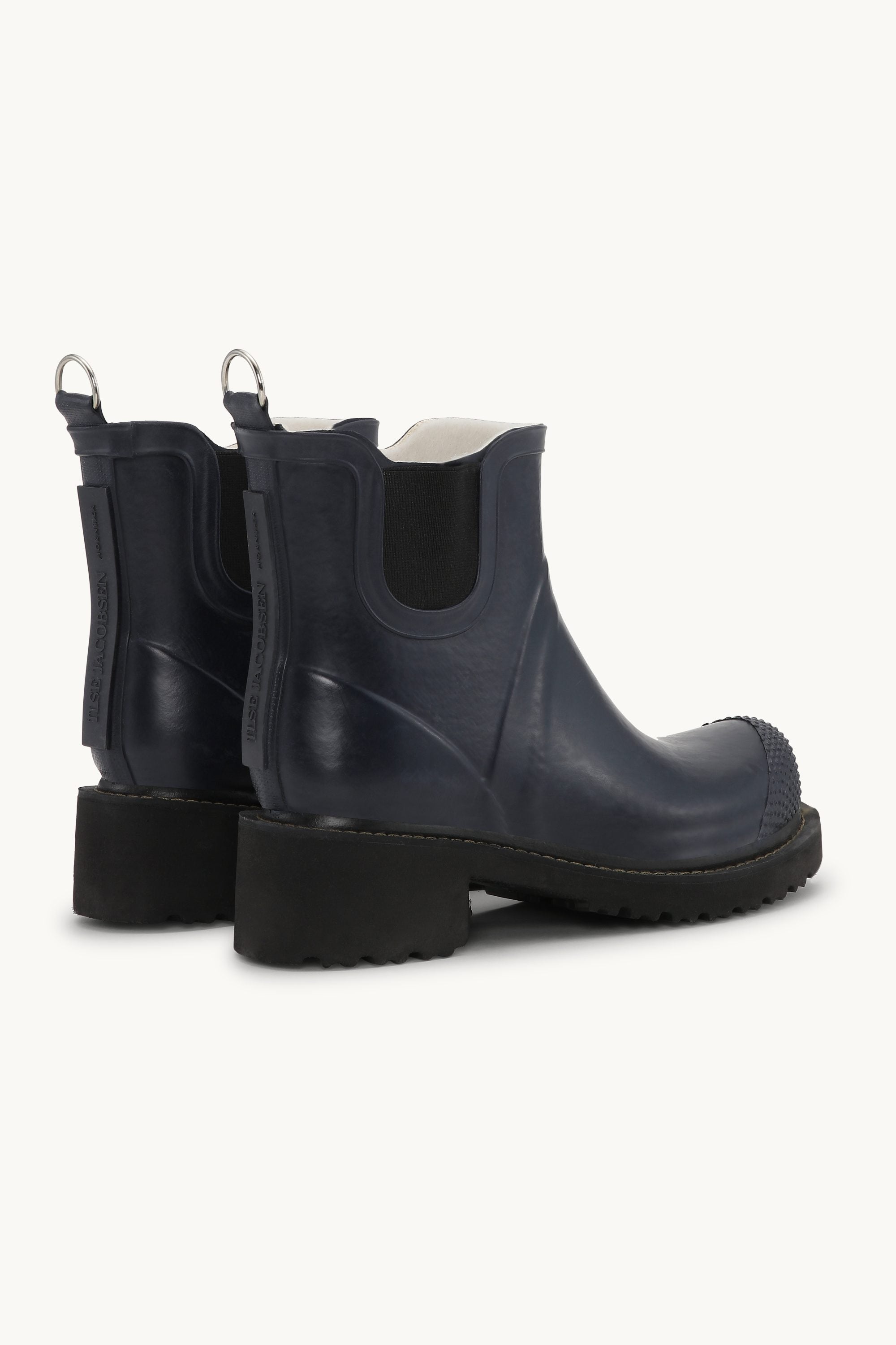 Bottes Courtes En Caoutchouc À Talon Haut - Indigo Foncé