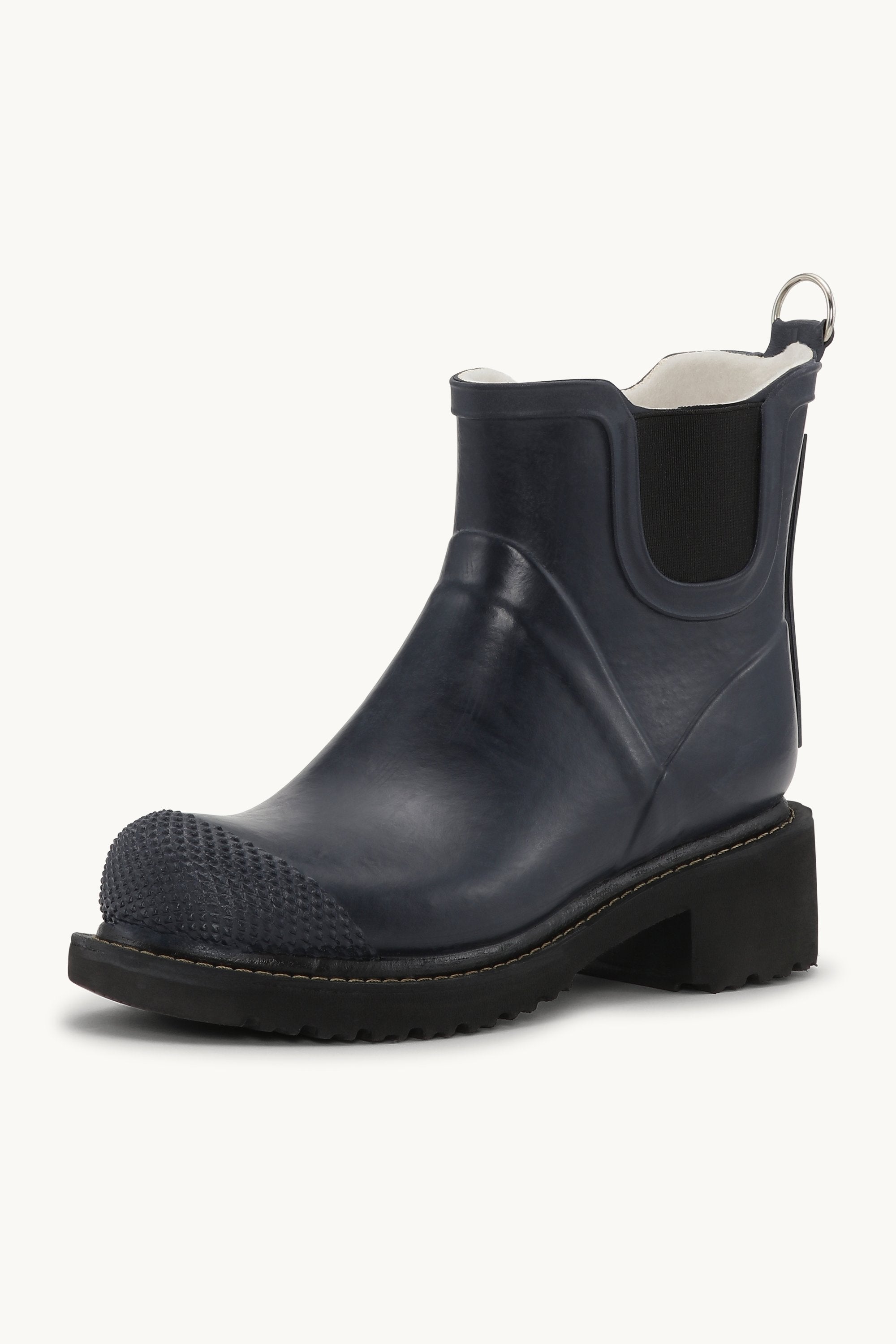 Bottes Courtes En Caoutchouc À Talon Haut - Indigo Foncé