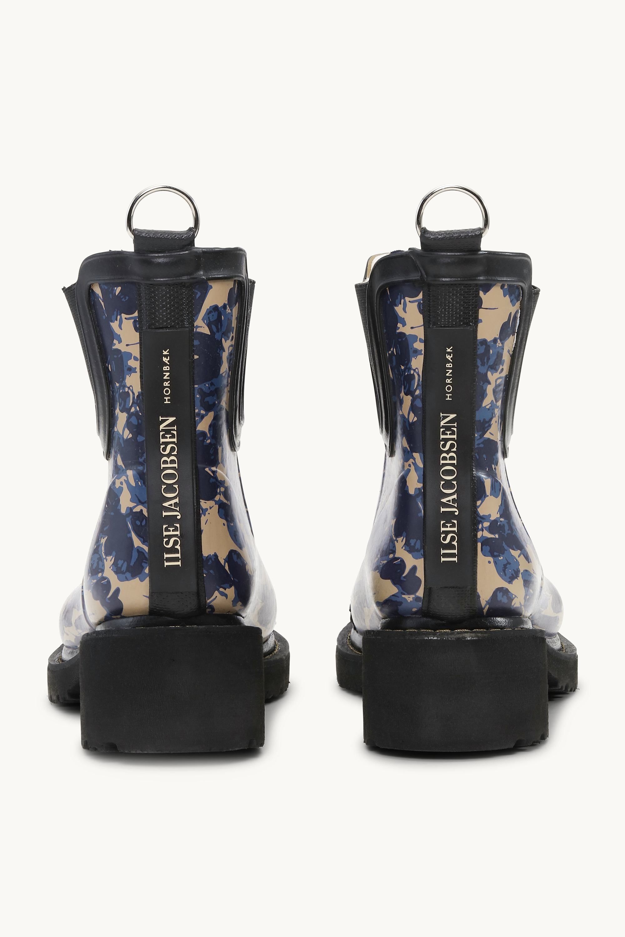 Short Rubber Boot - Beige Butterfly