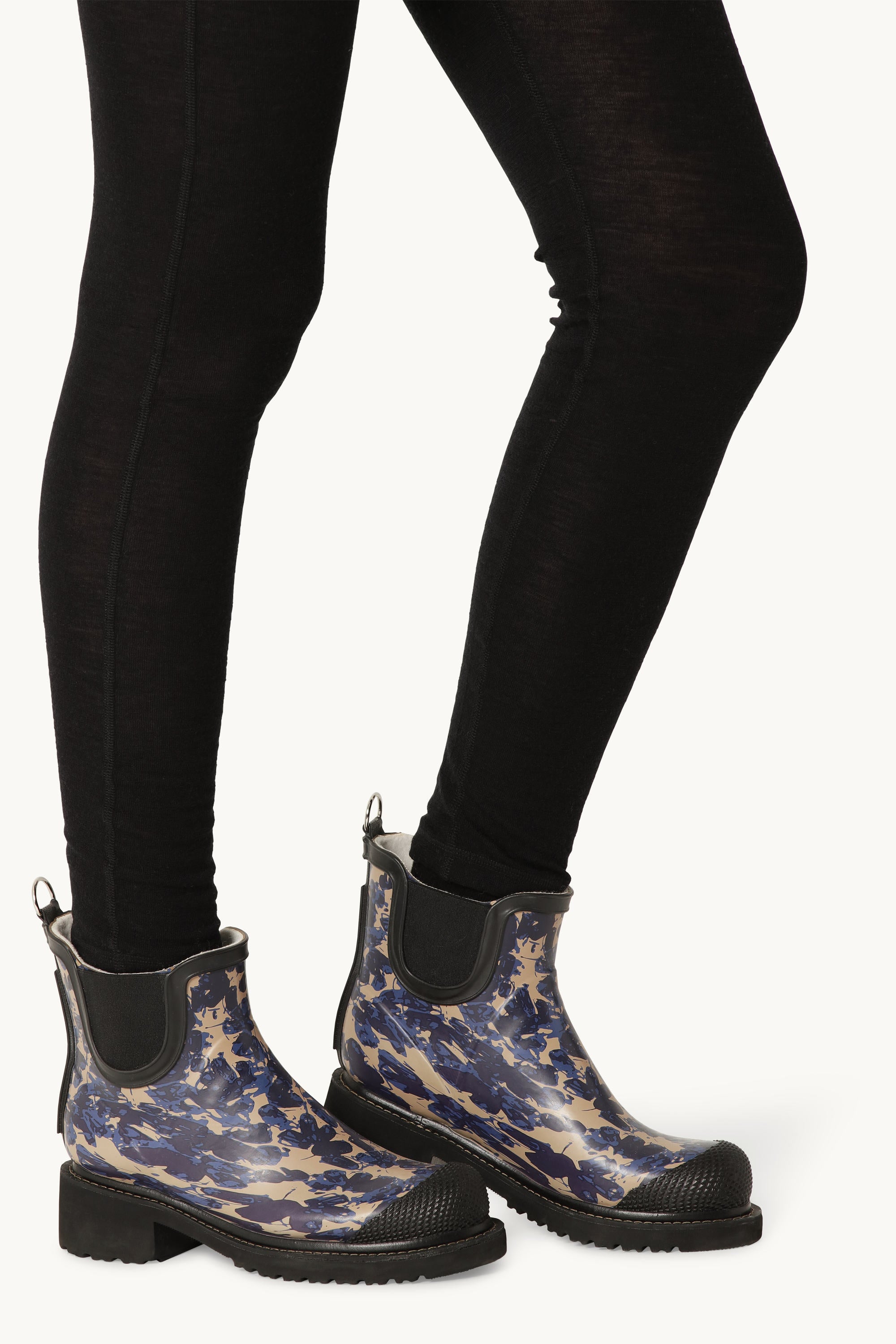 Short Rubber Boot - Beige Butterfly