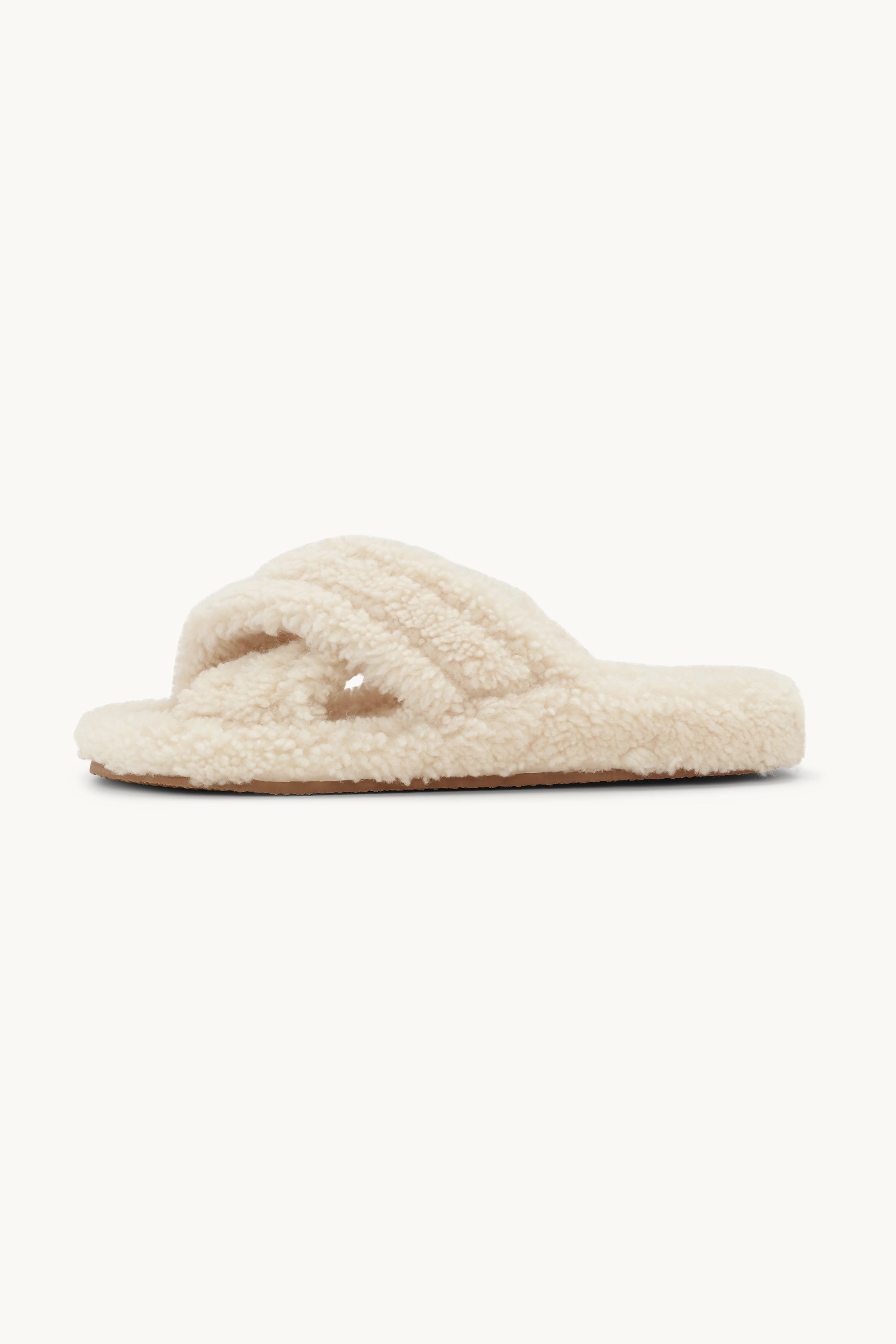 Curly Cross Slipper - Milk Creme