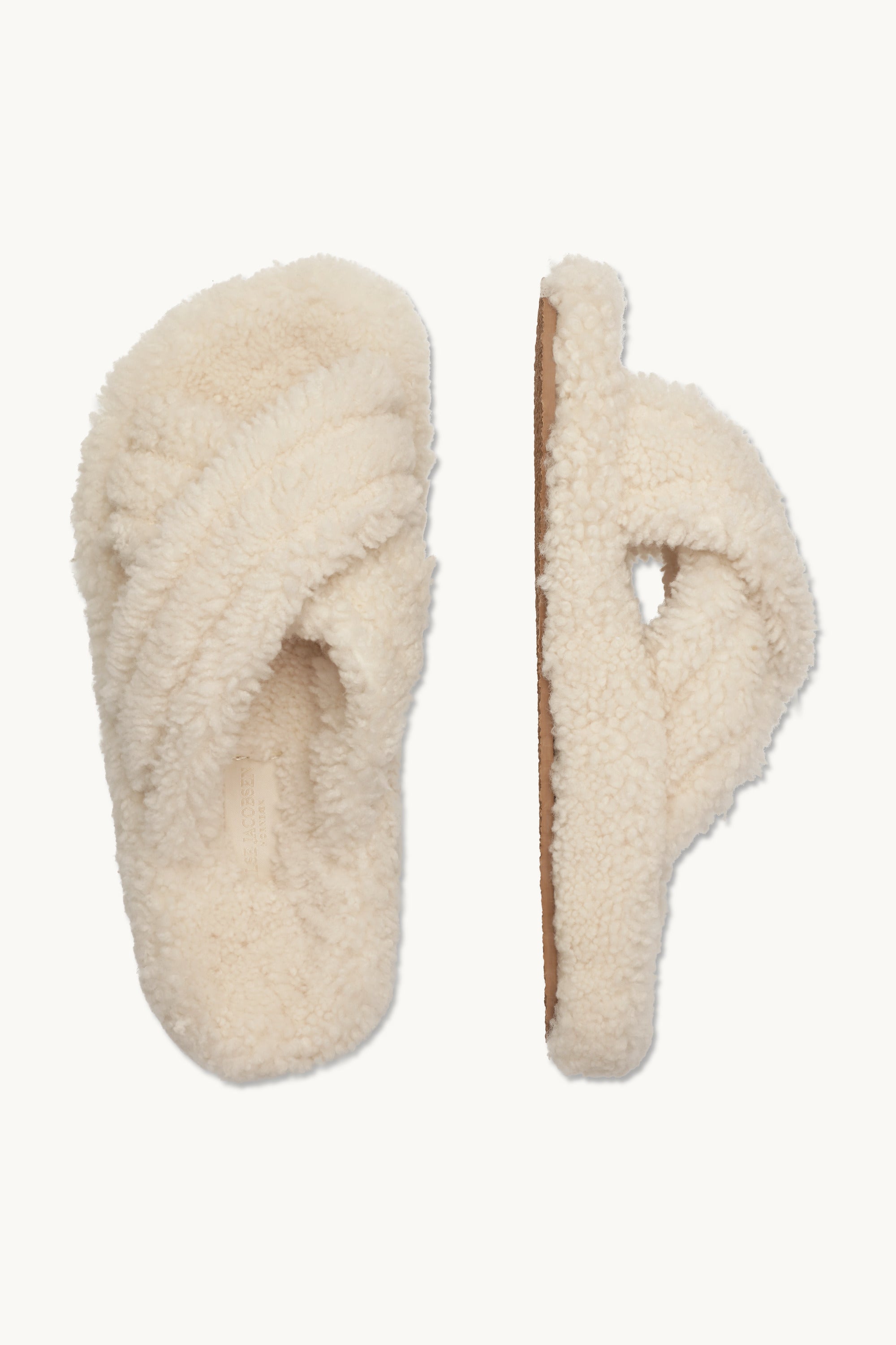 Curly Cross Slipper - Milk Creme