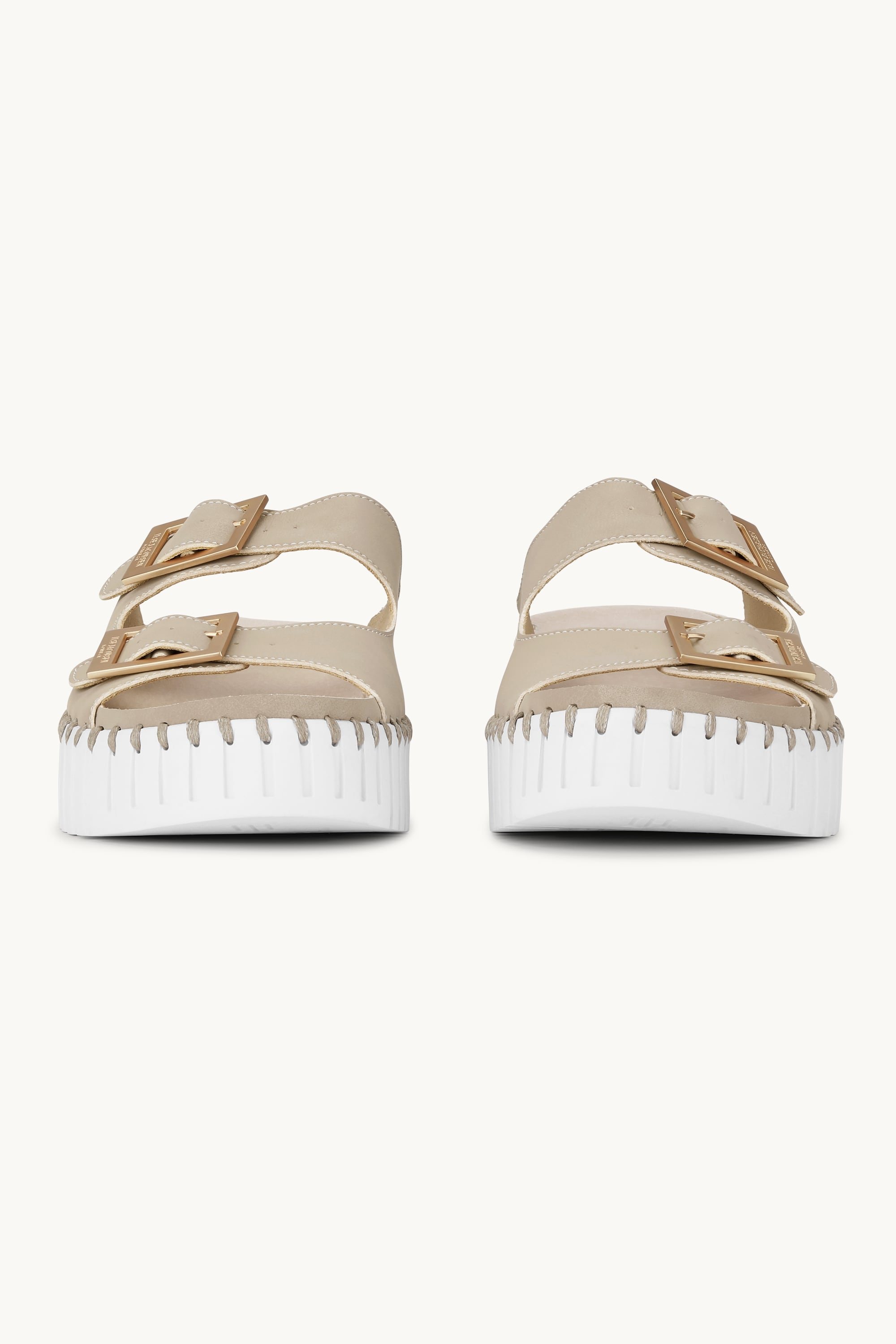 Sandales à Boucles Plateau - Atmosphere White