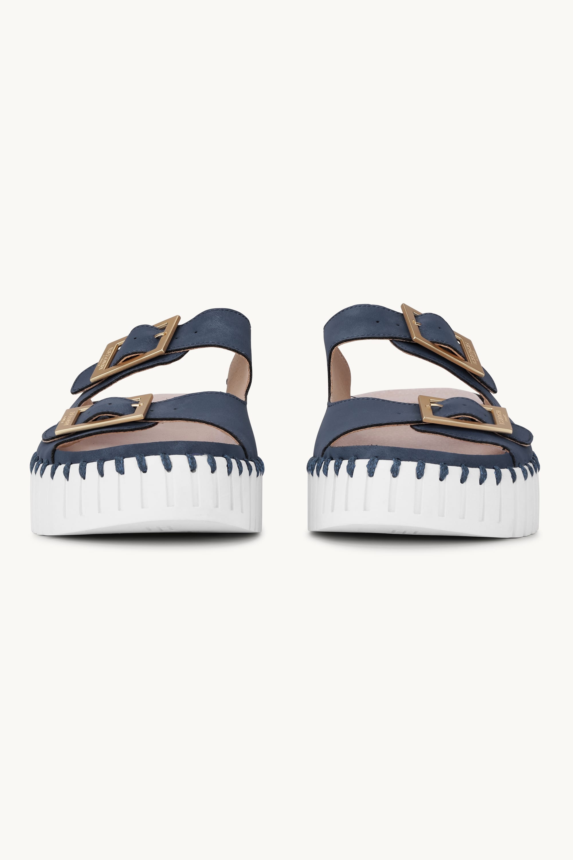 Sandales à Boucles Plateau - Blue Greyness White