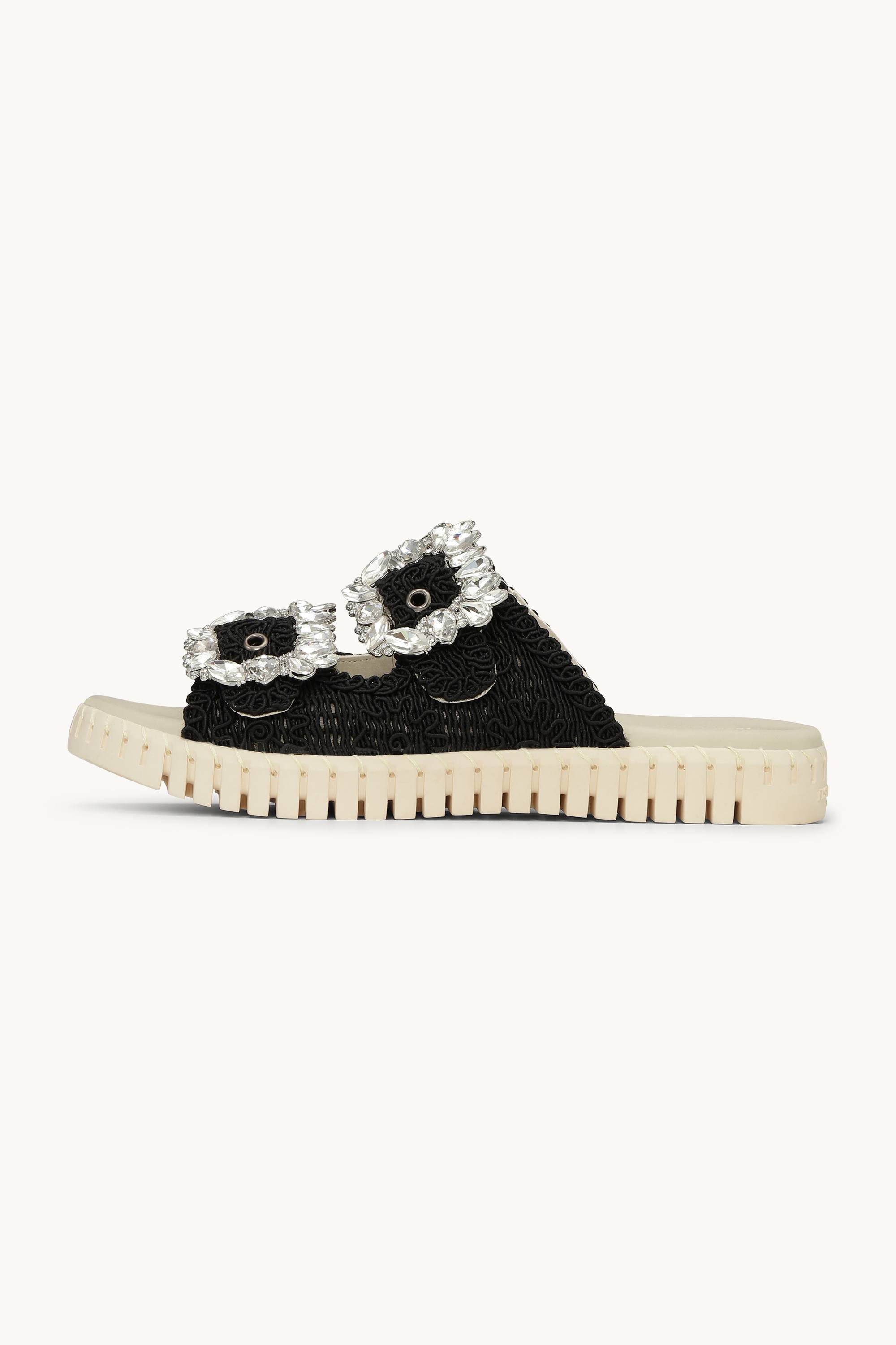 Tulip Sandal - Black Pearled Ivory