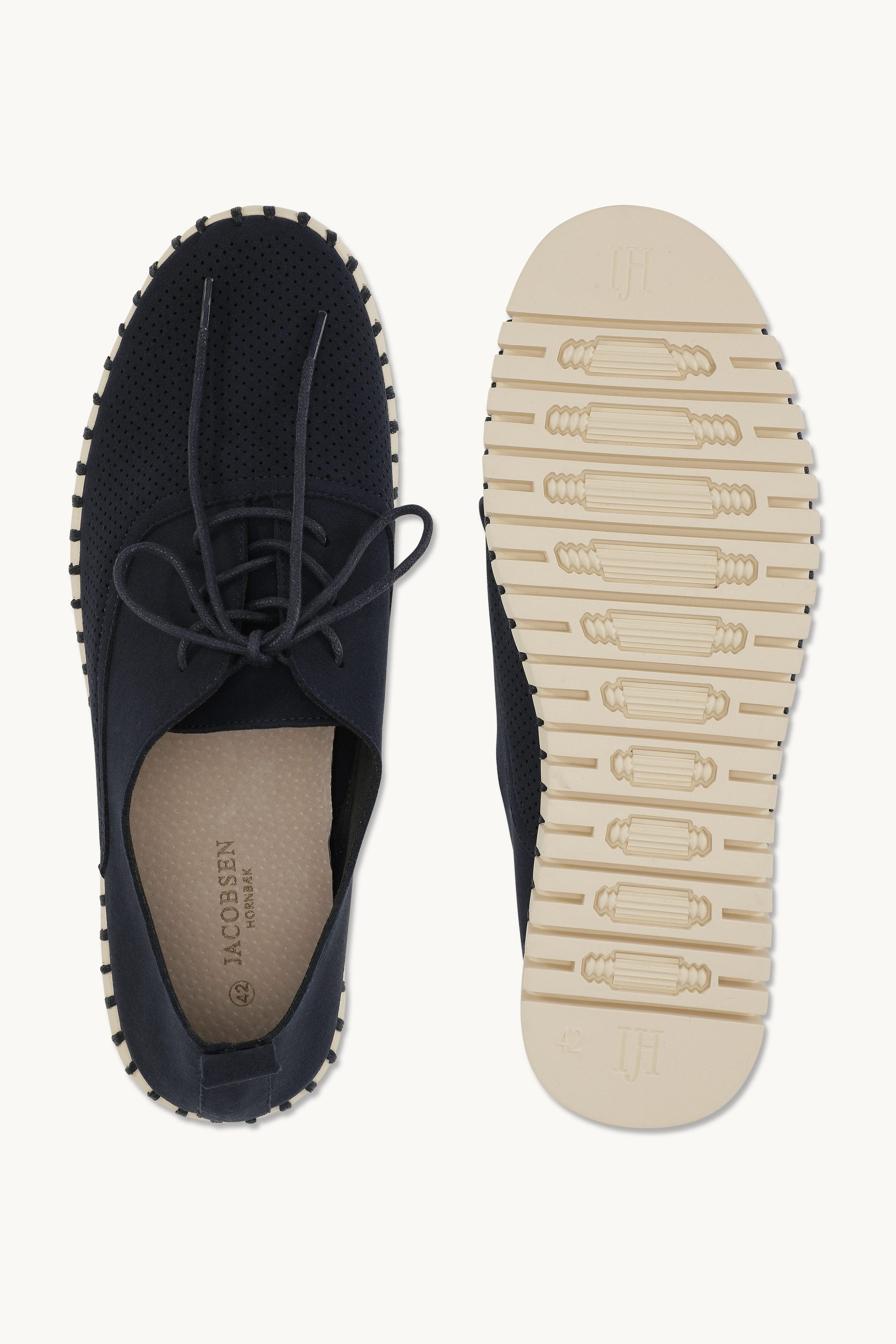 Men’s Shoes With Laces - Dark Indigo Pearled Ivory