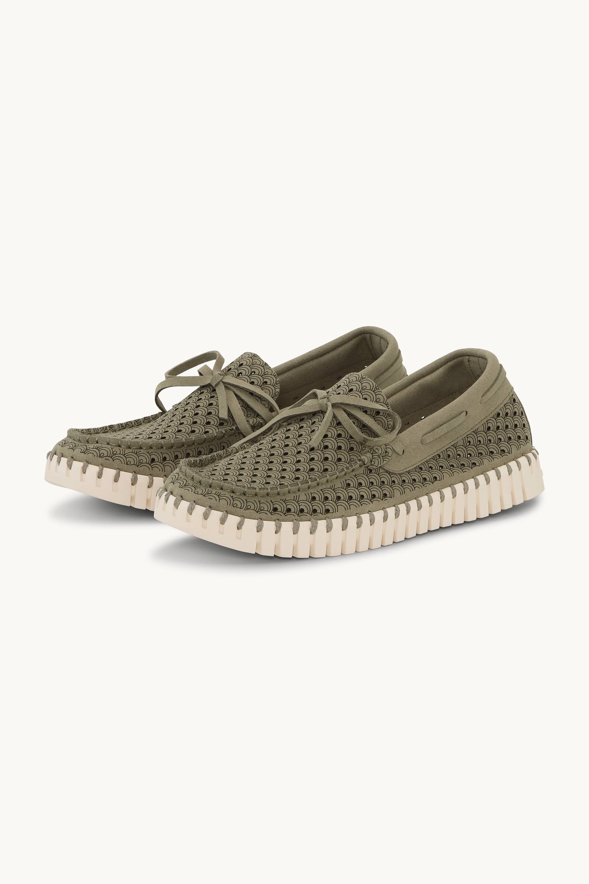 Tulip Sailor Shoe - Army Pearled Ivory