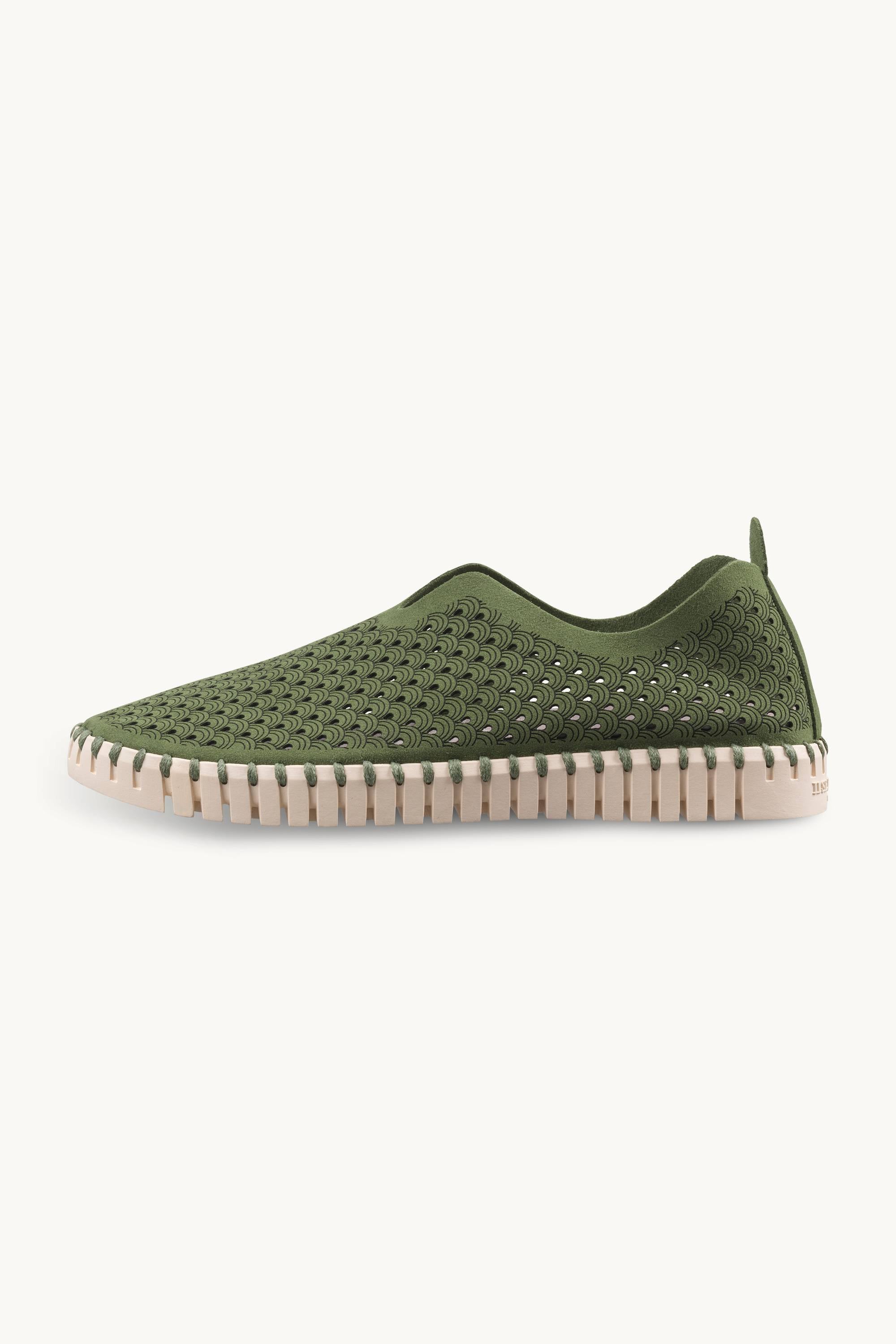 Tulip Shoe - Artichoke Green Pearled Ivory