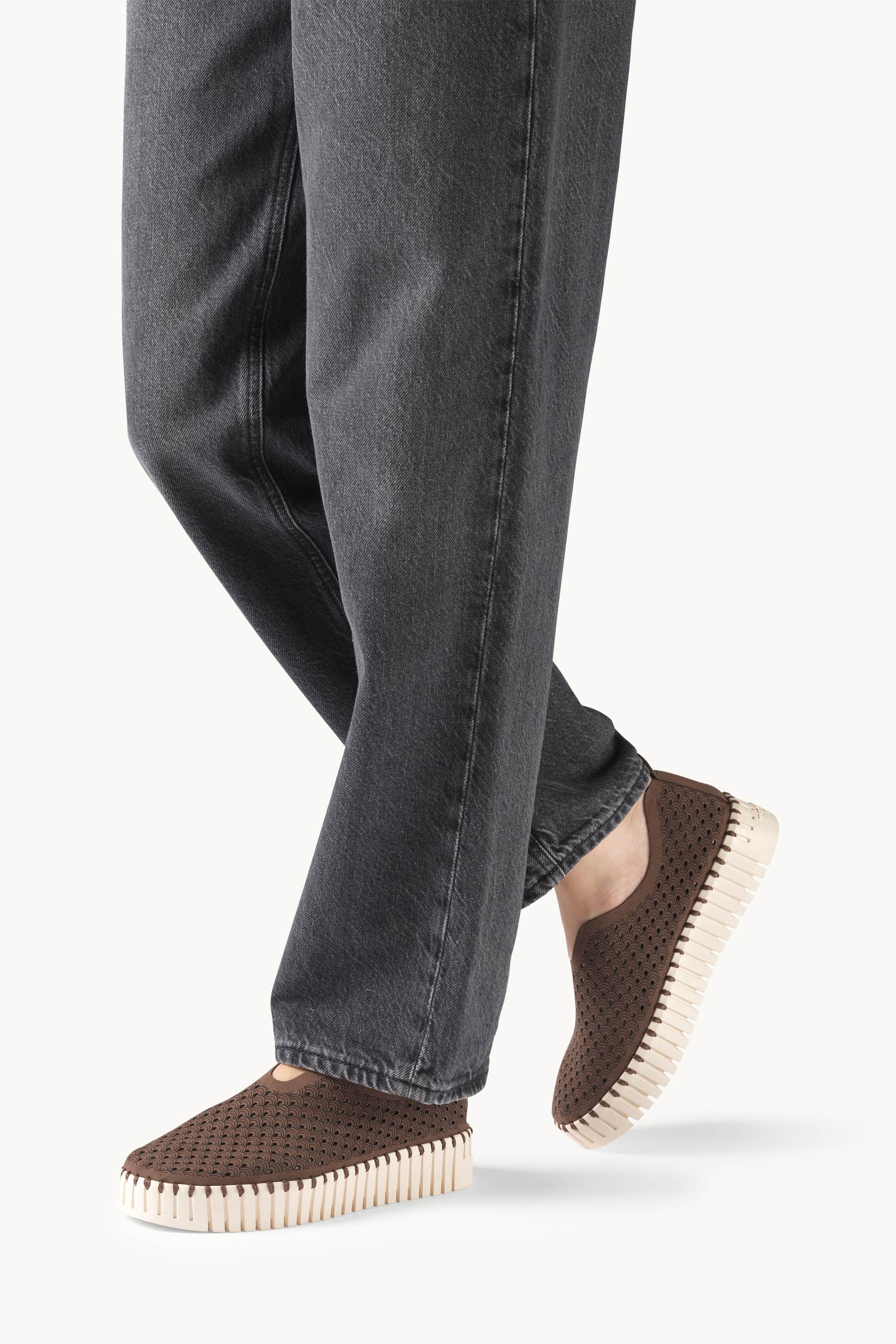 Platform Tulip Flats - Brown Pearled Ivory