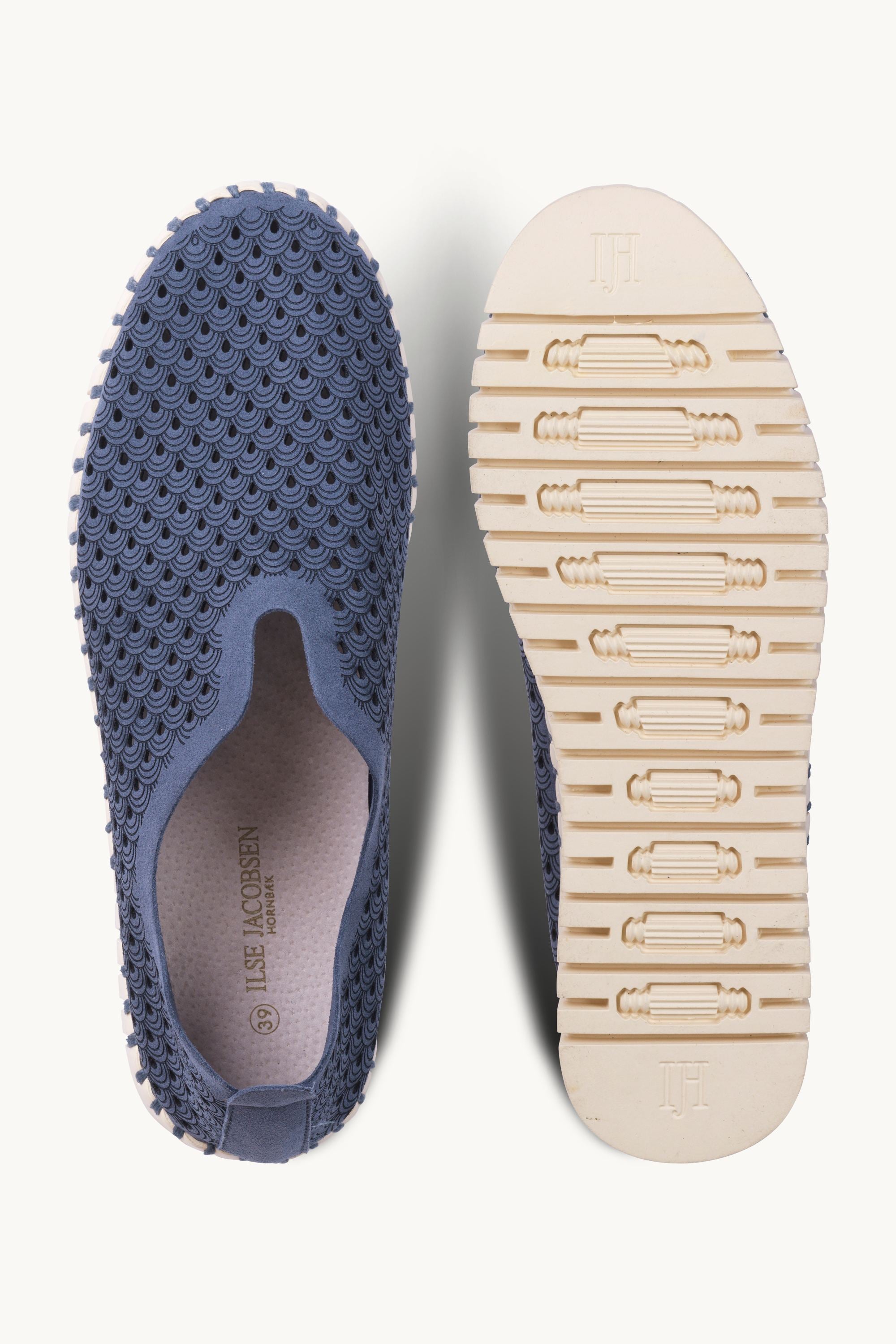 Platform Tulip Flats - Ombre Blue Pearled Ivory