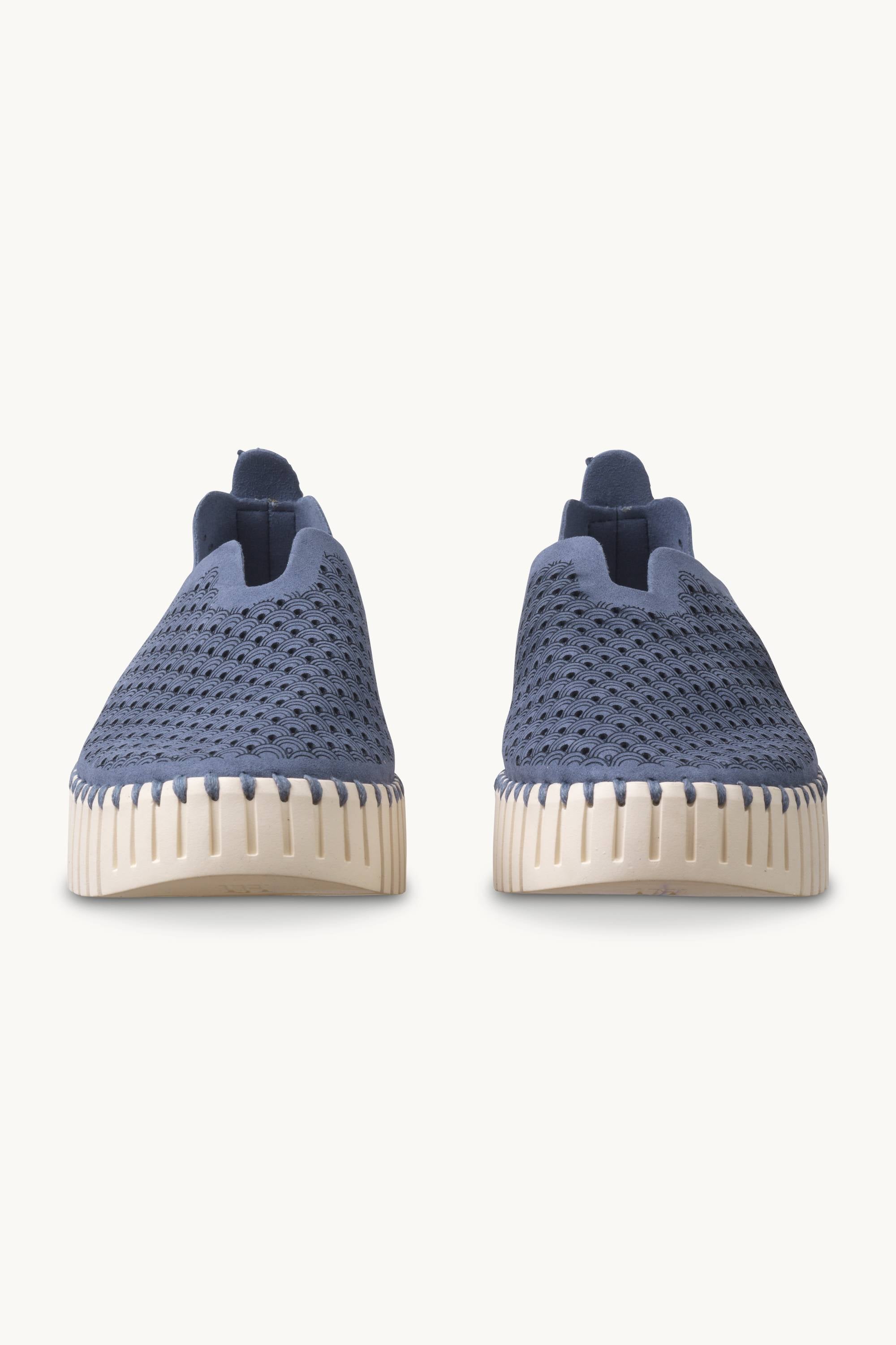 Platform Tulip Flats - Ombre Blue Pearled Ivory