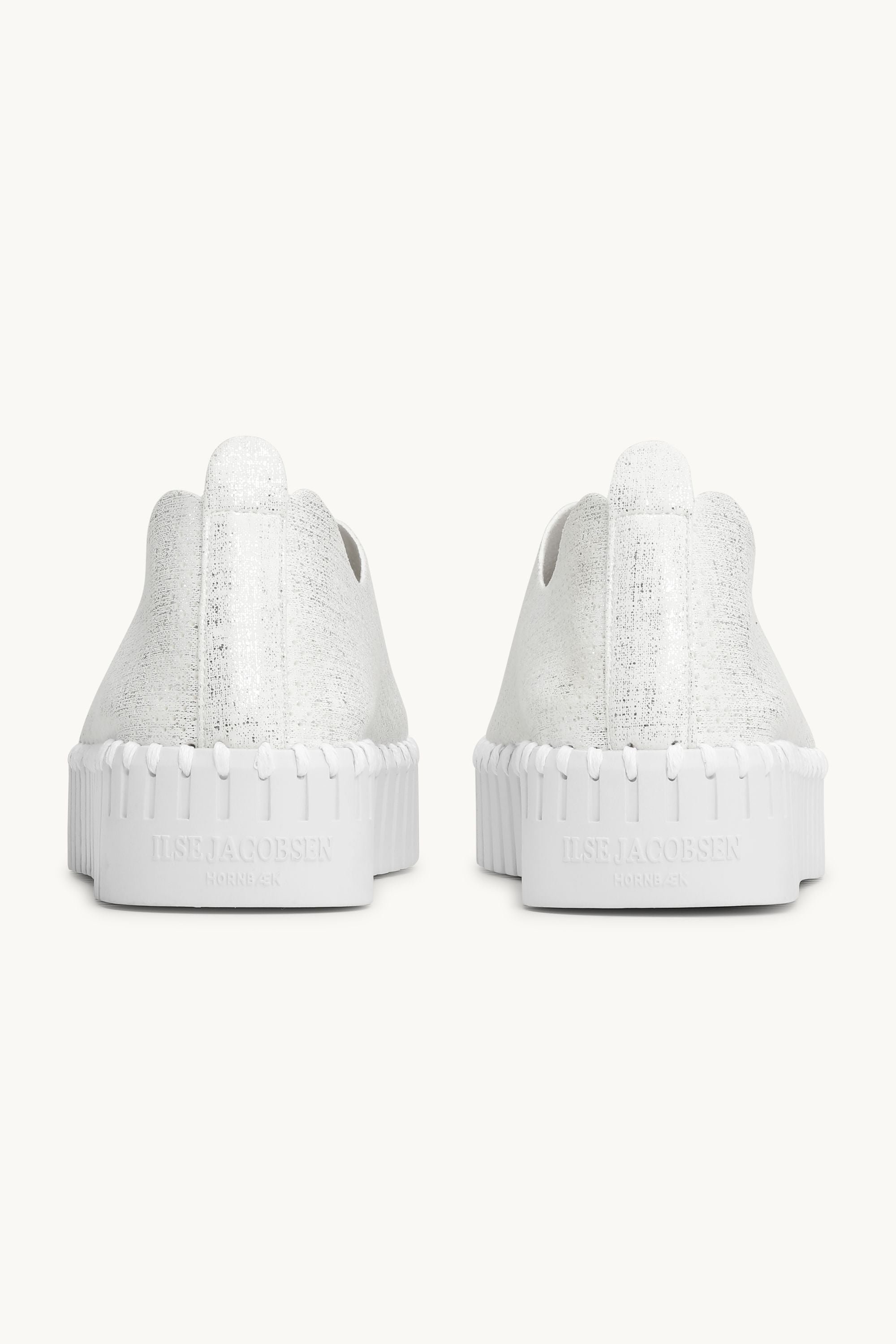 Tulip Chaussures Plateforme Pailletées - White White