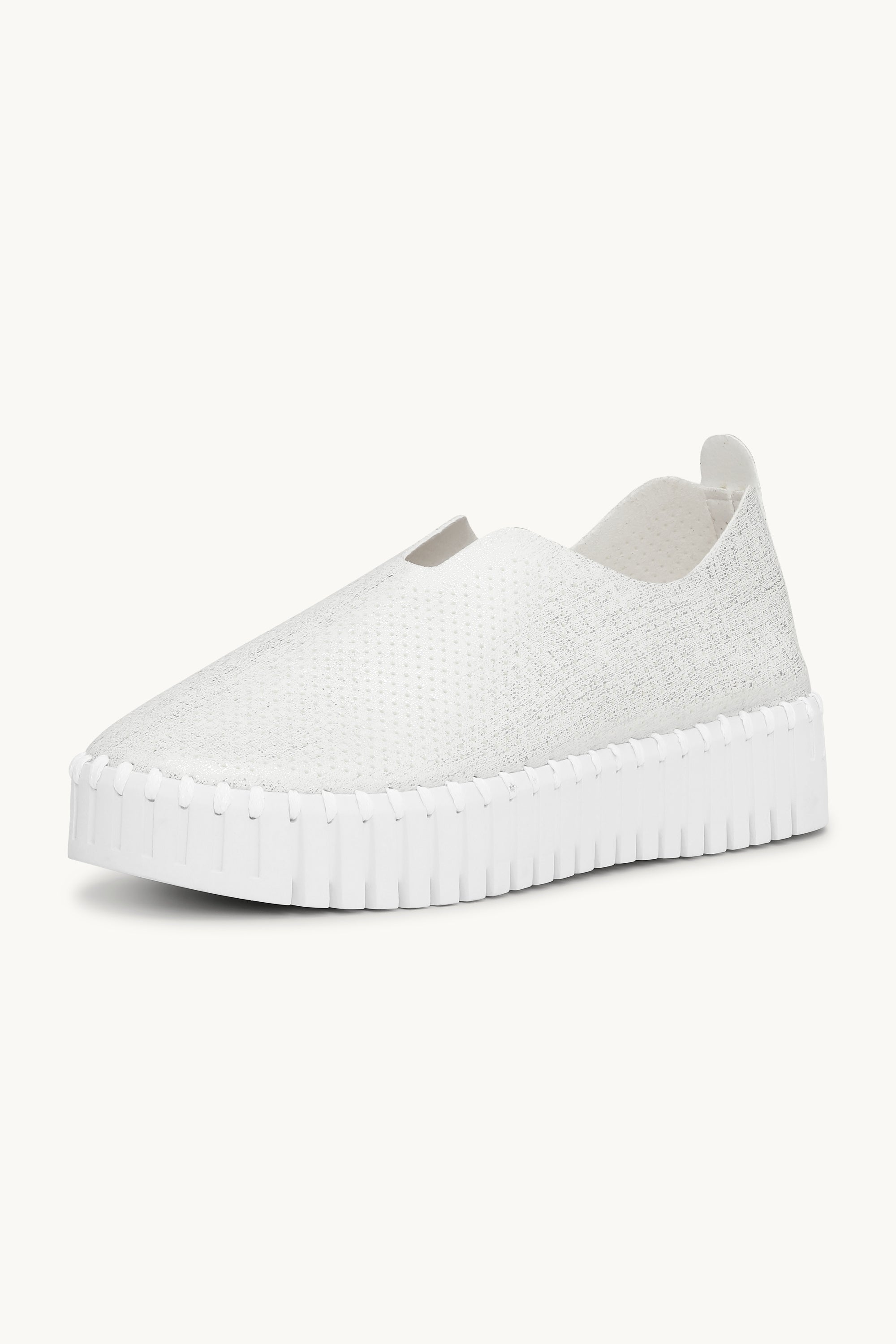 Tulip Chaussures Plateforme Pailletées - White White