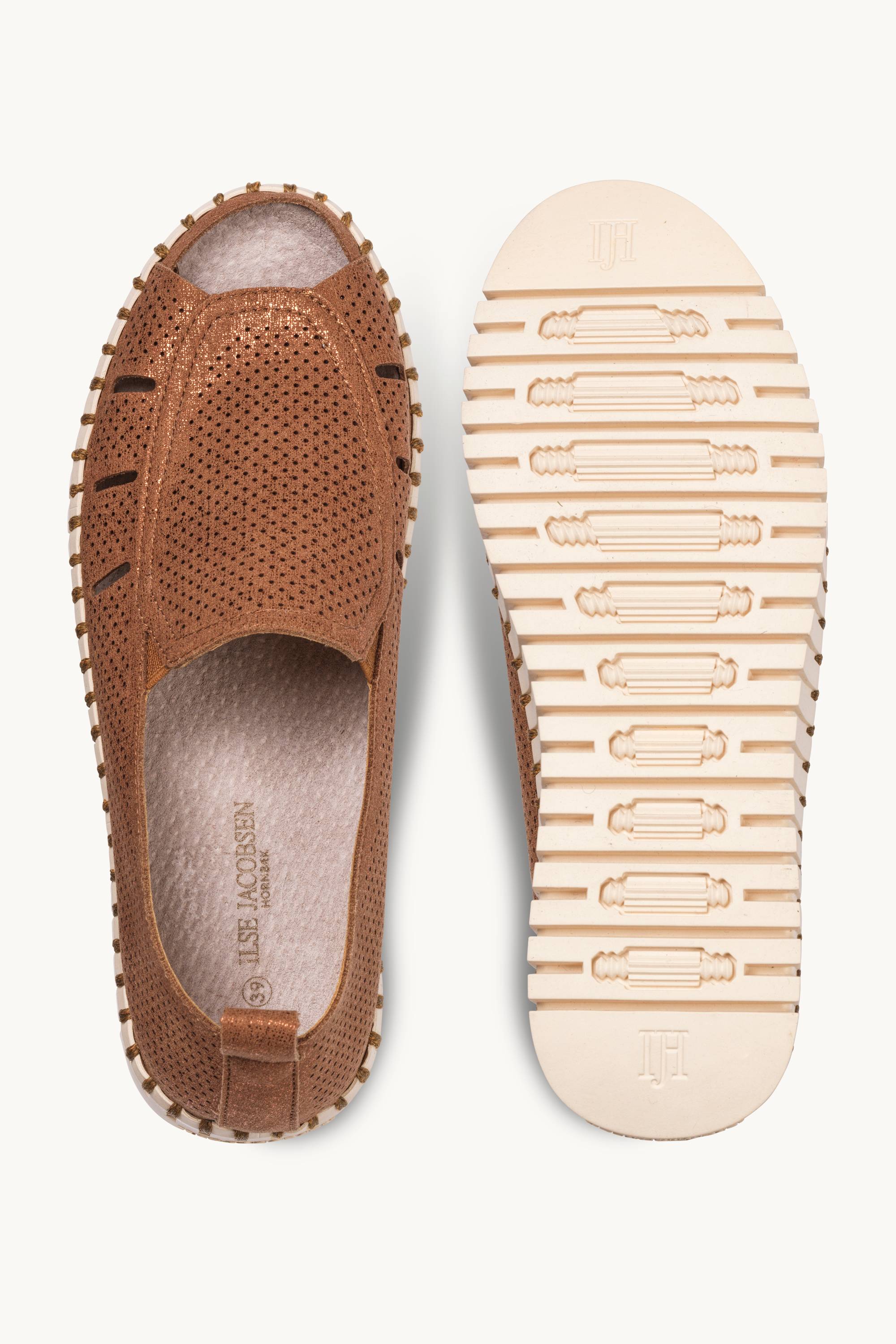 Tulip Sandal in Glitter - Nougat Pearled Ivory