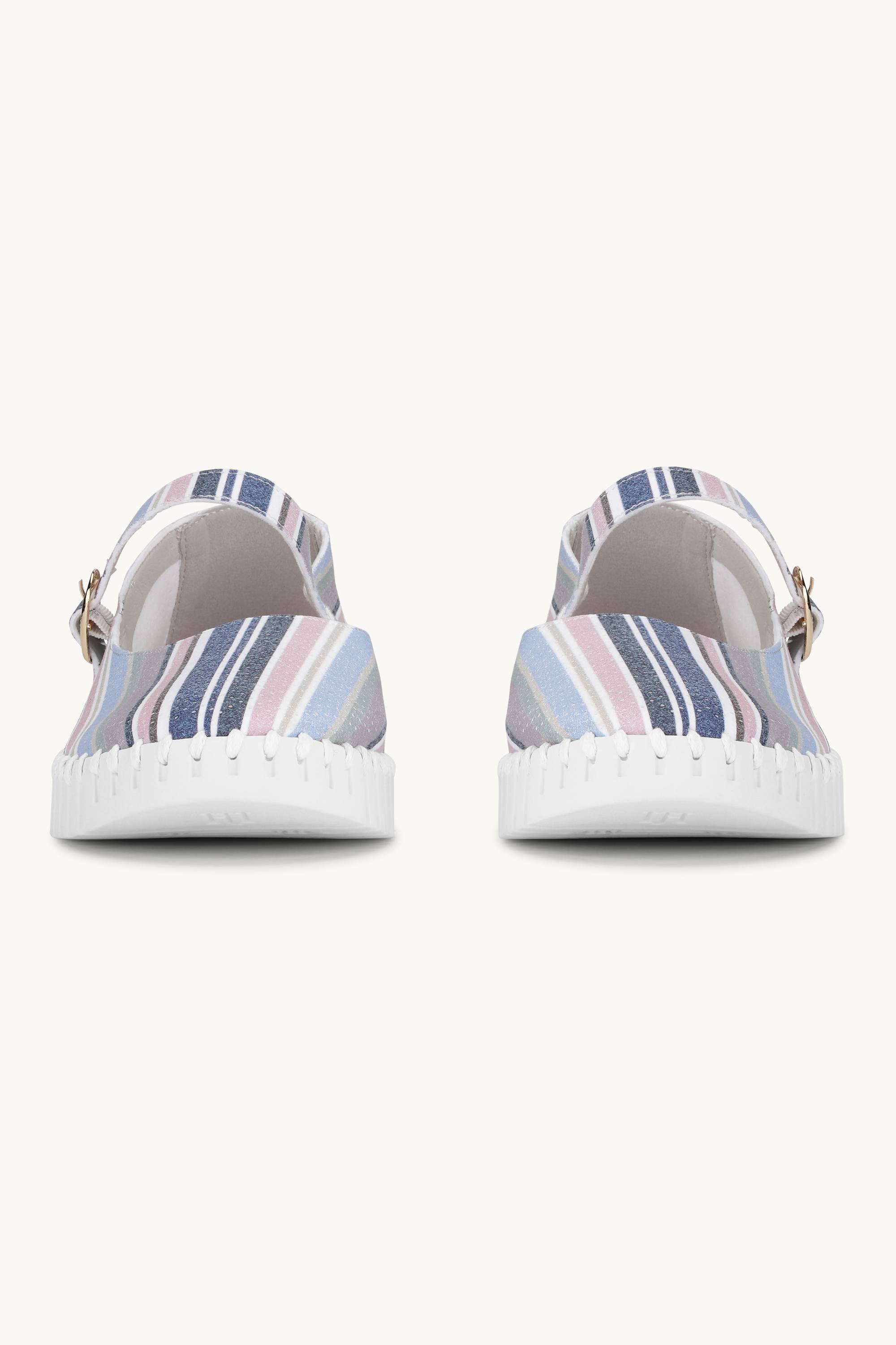 Ballerines Rayées - Lotus White