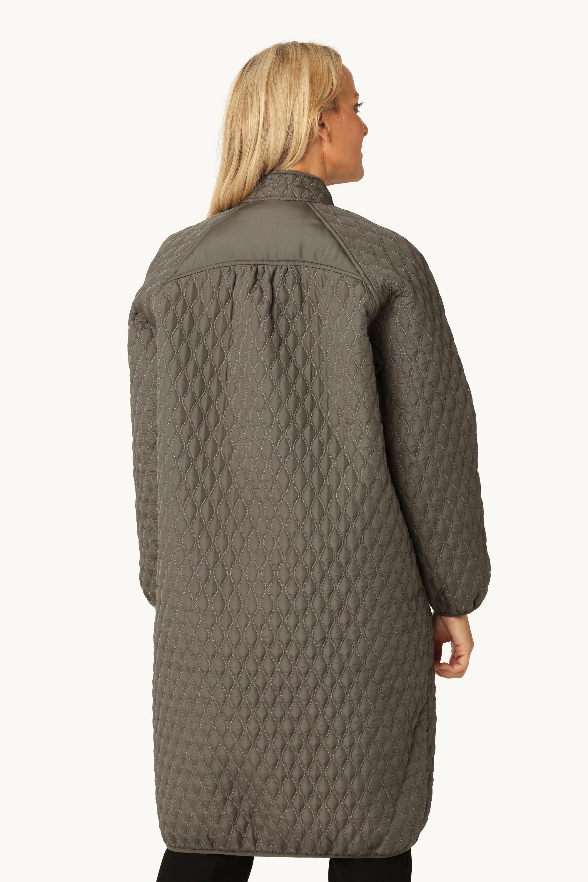 Long Quilt Coat - Tarmac