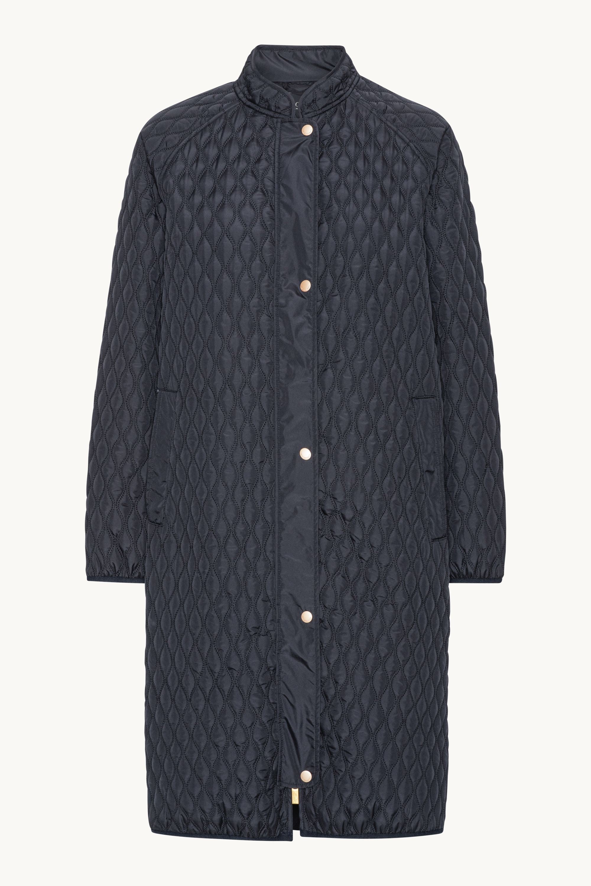 Long Quilt Coat - Dark Indigo