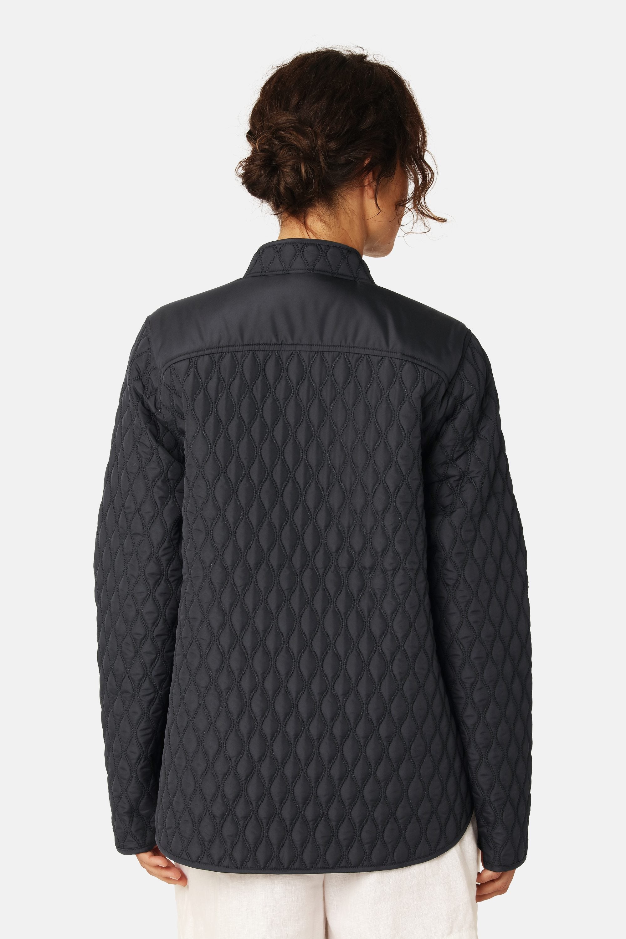 Short Quilt Jacket - Dark Indigo