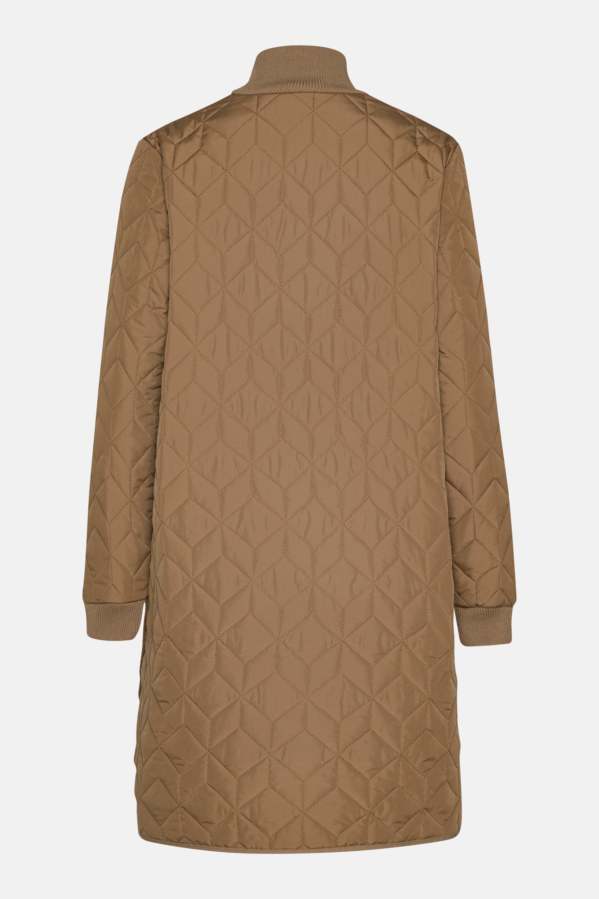 Veste Longue Matelassée - Mocca