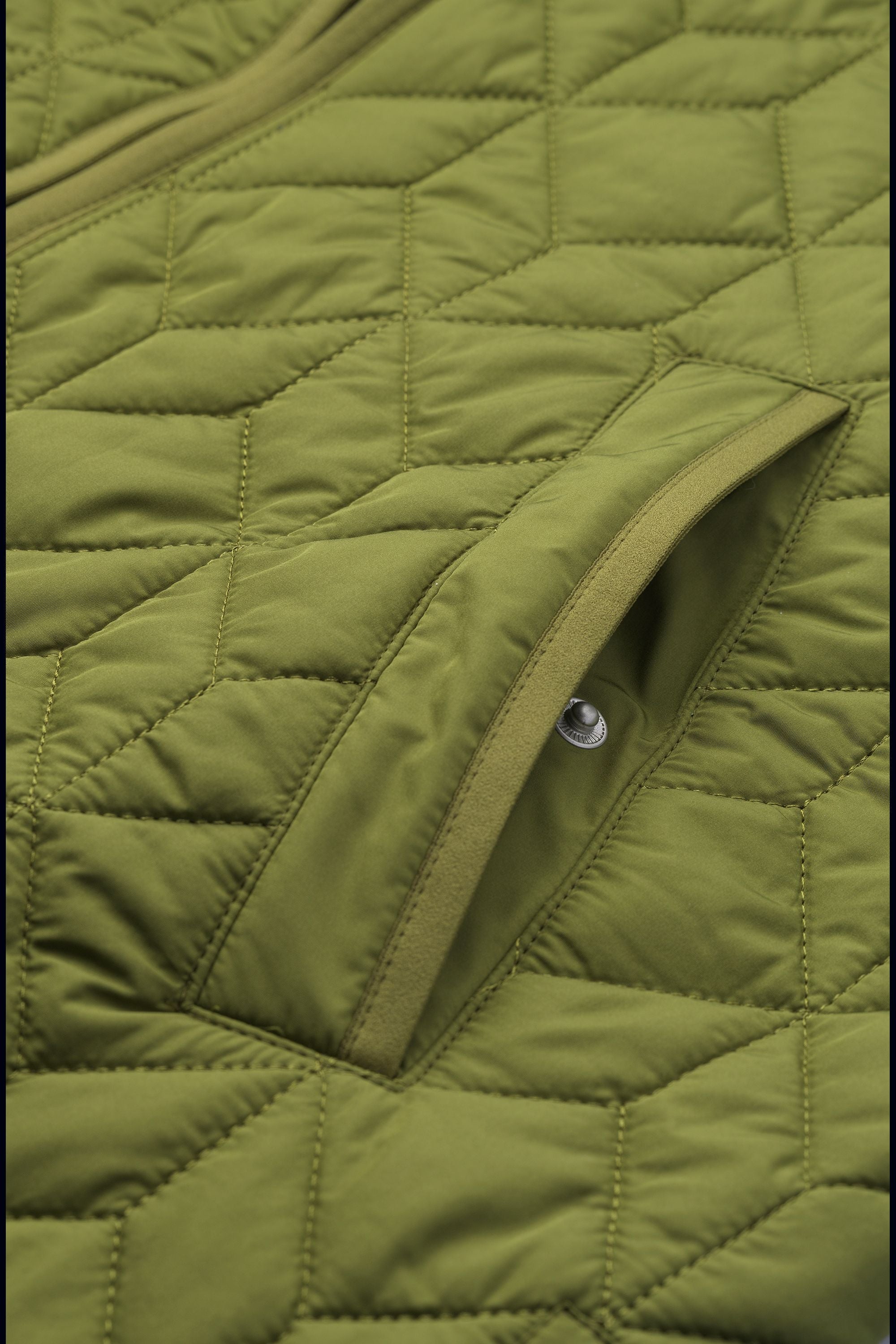 Long Padded Quilt Jacket - Sphagnum