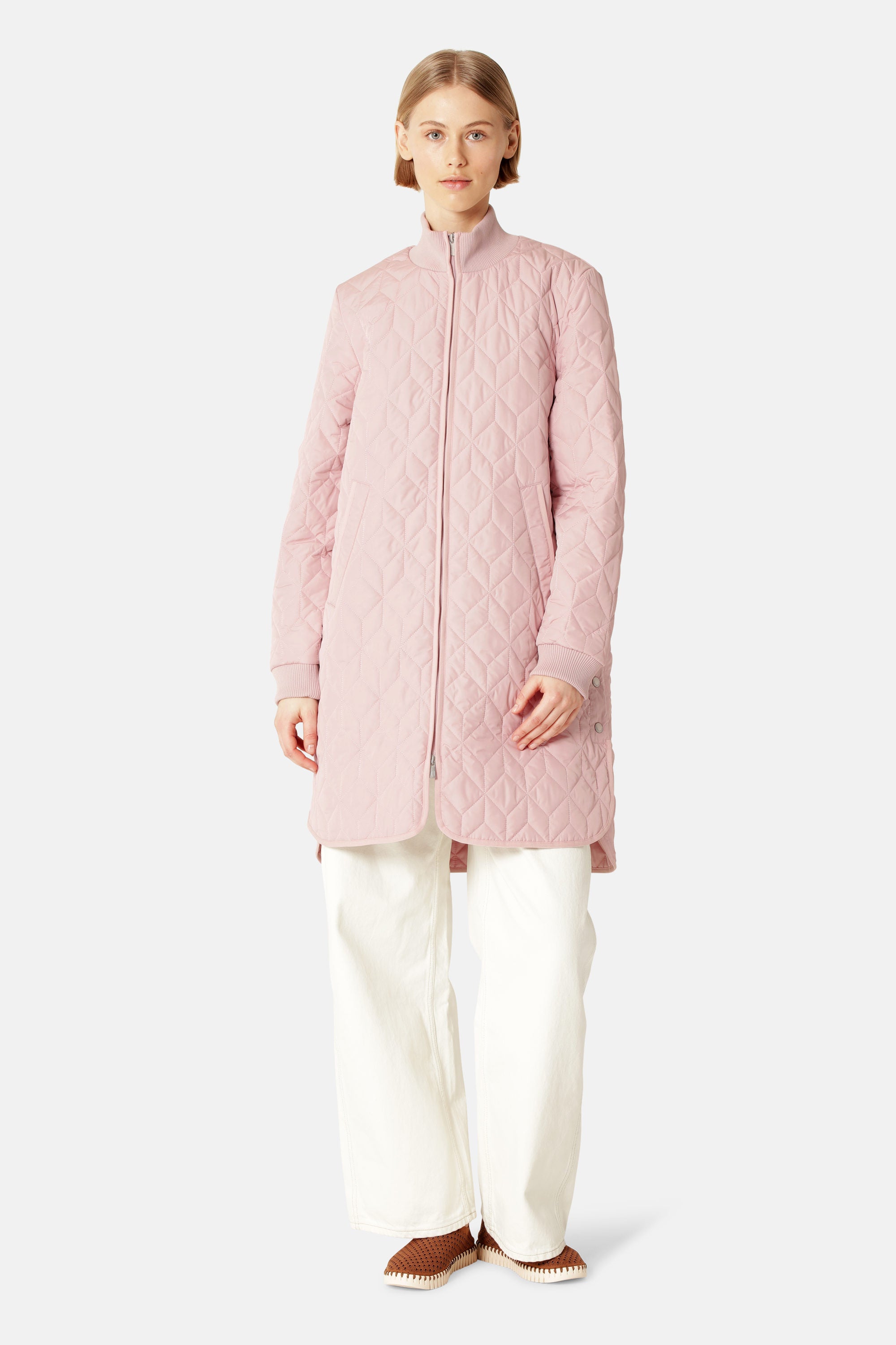 Veste Longue Matelassée - Burnished Lilac