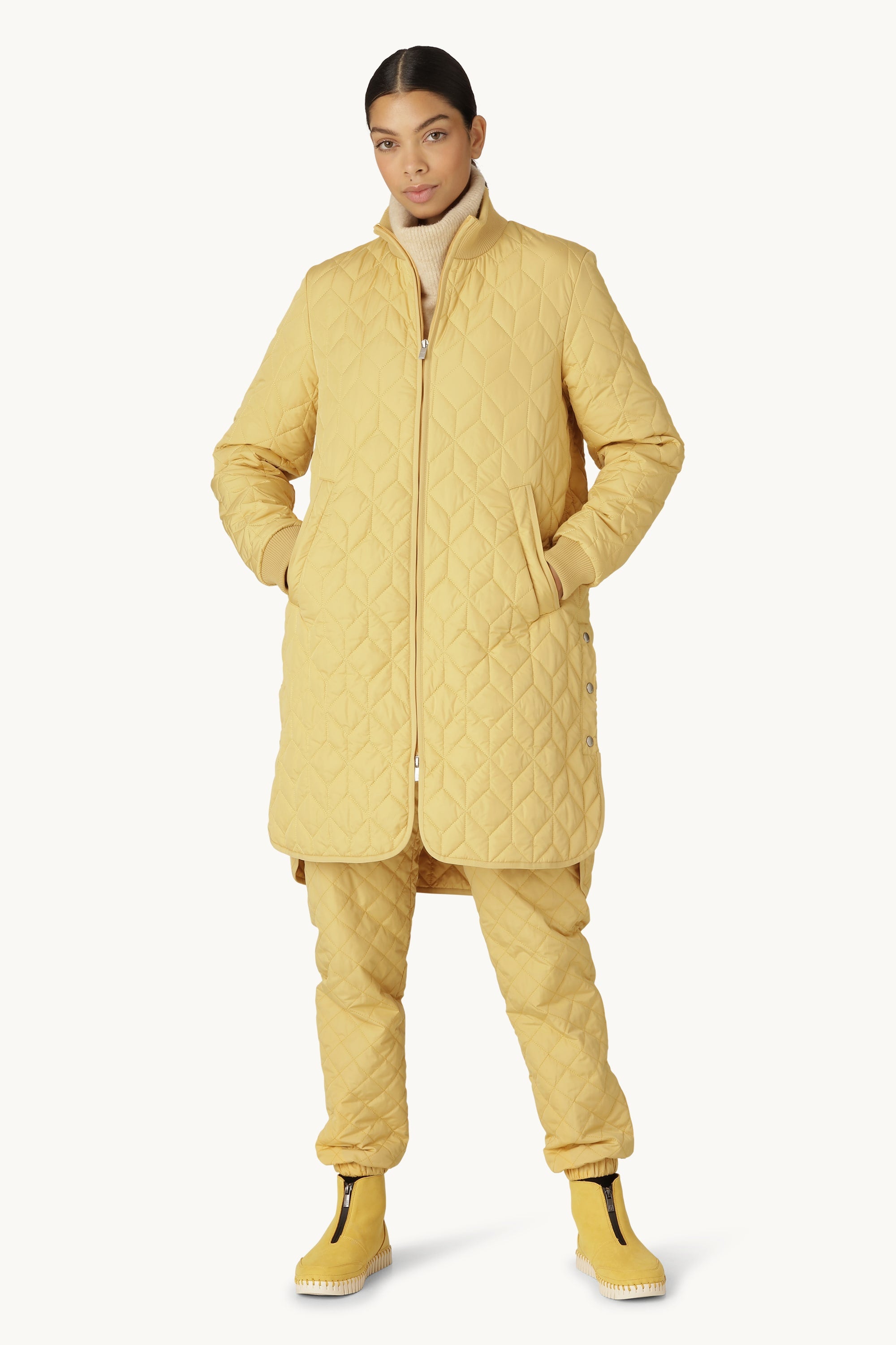 Veste Longue Matelassée - Marigold