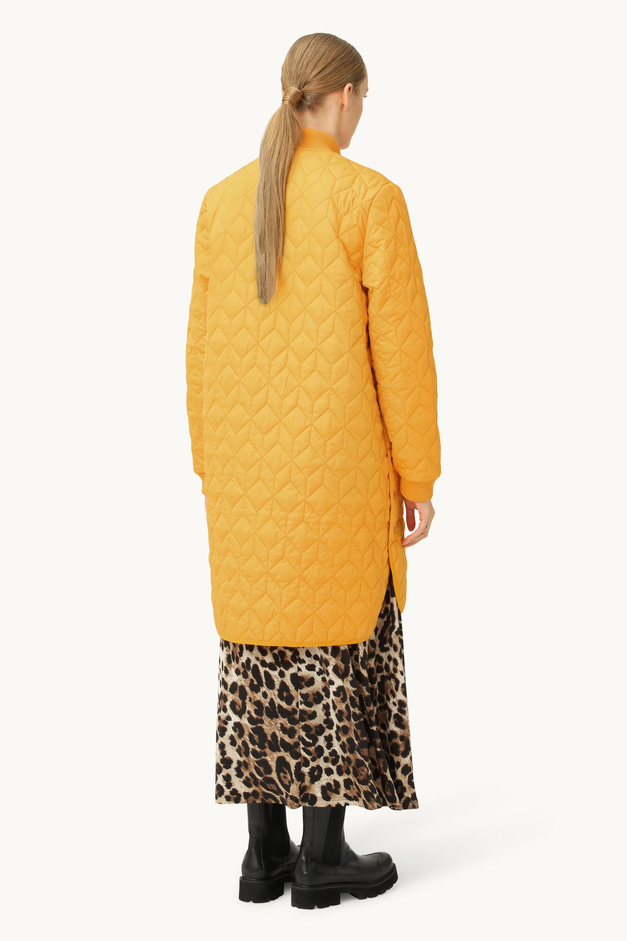 Veste Longue Matelassée - Flame Orange