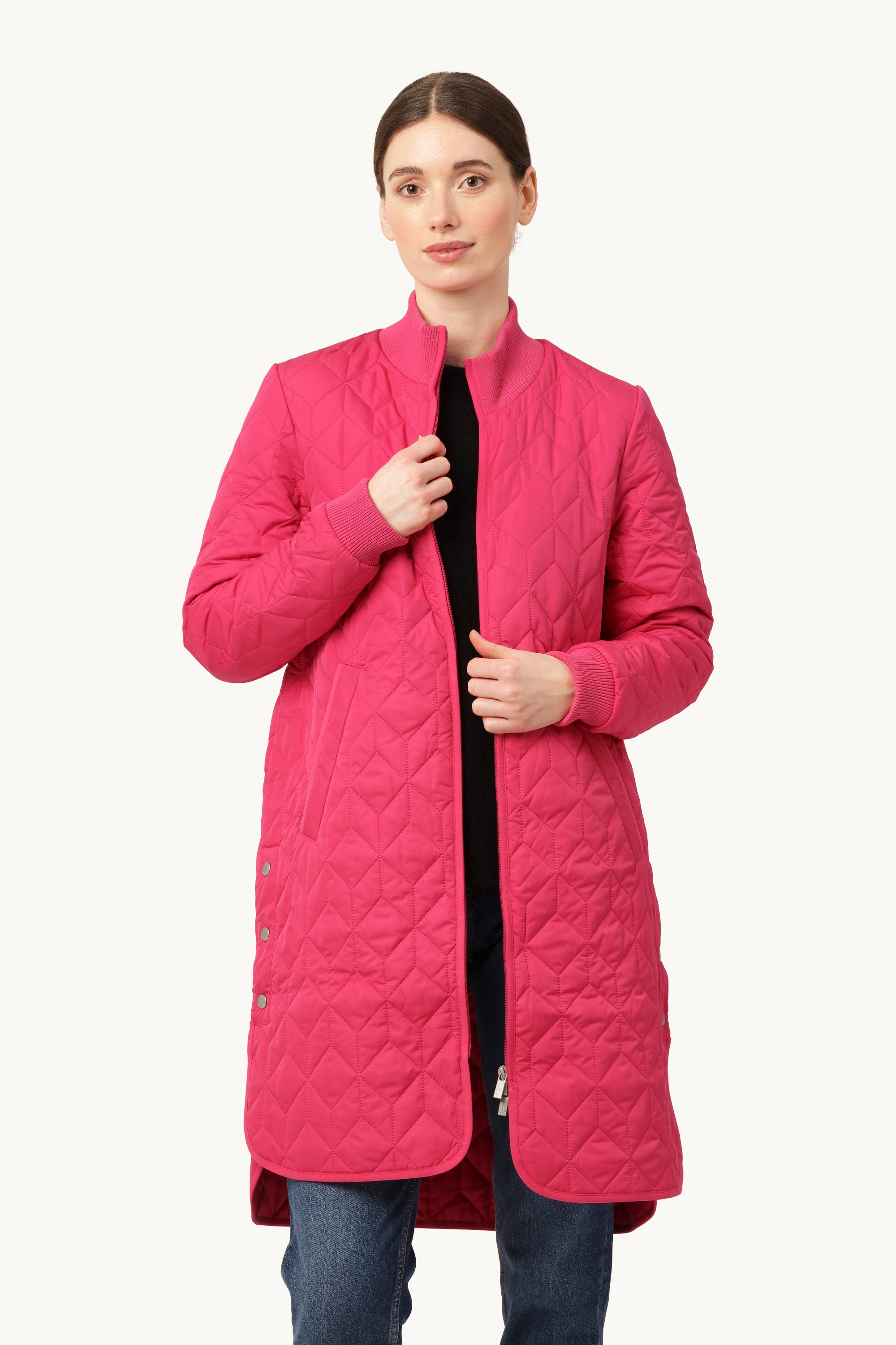 Veste Longue Matelassée - Magenta