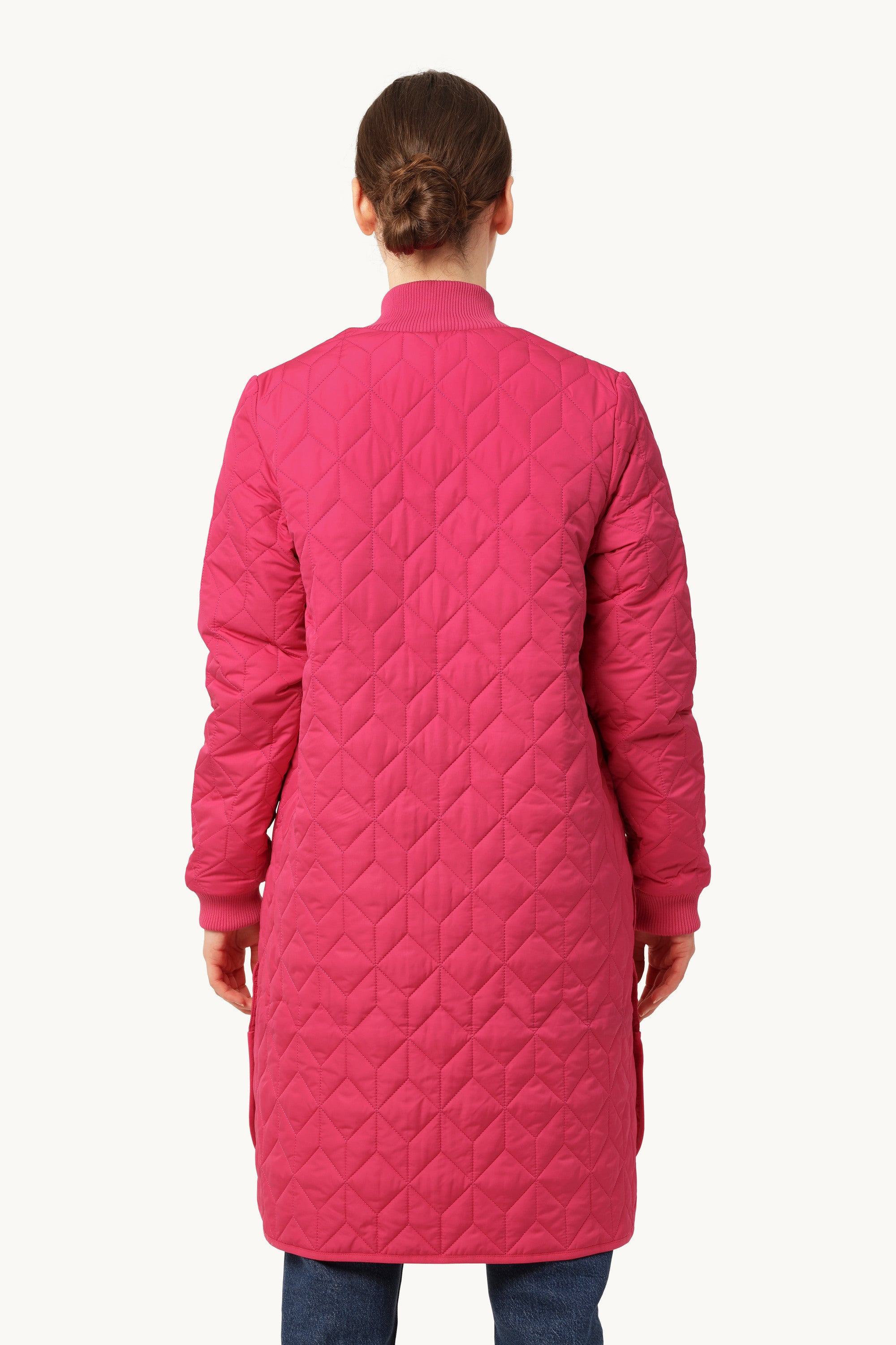 Veste Longue Matelassée - Magenta
