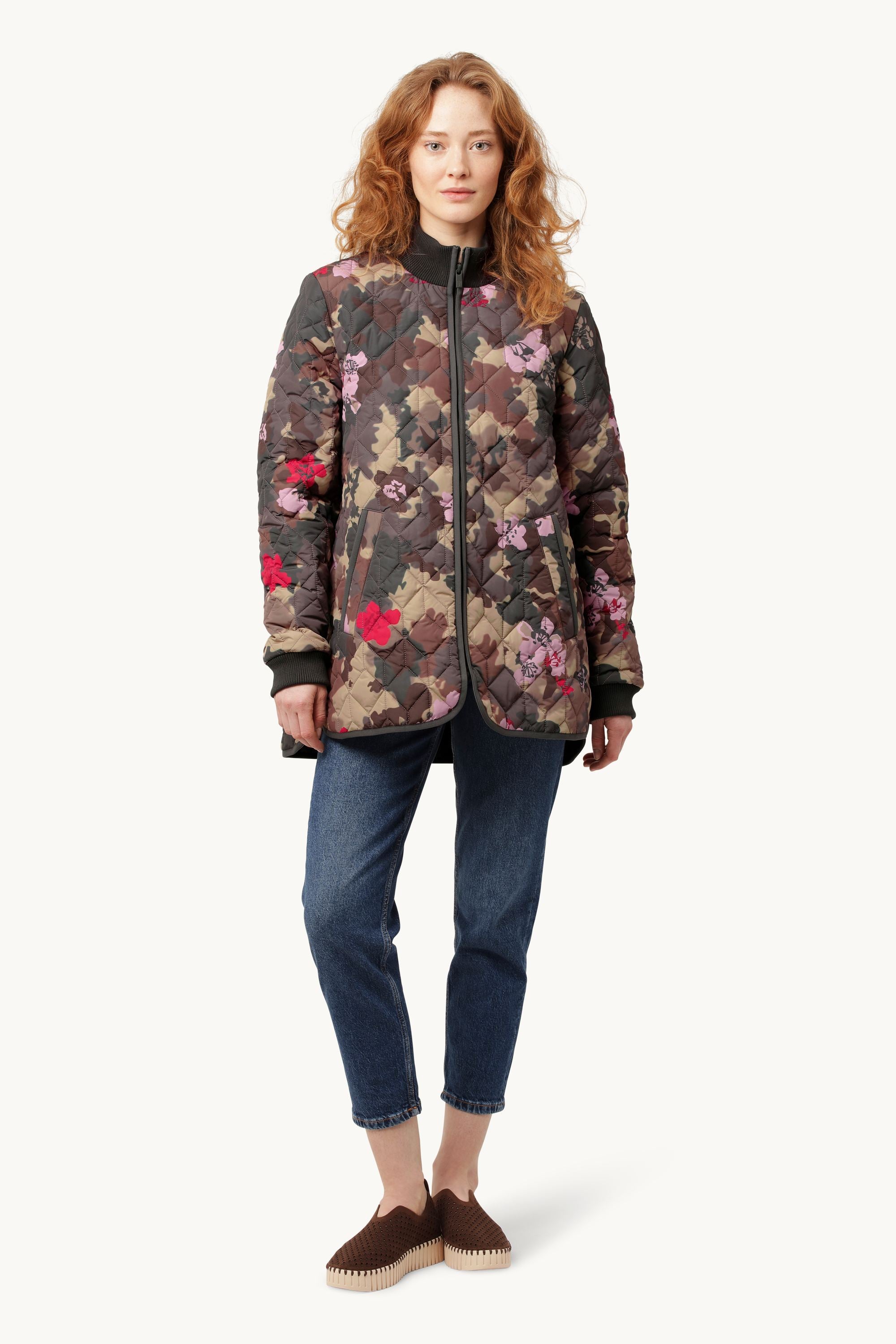 Veste matelassée - Motif camouflage floral