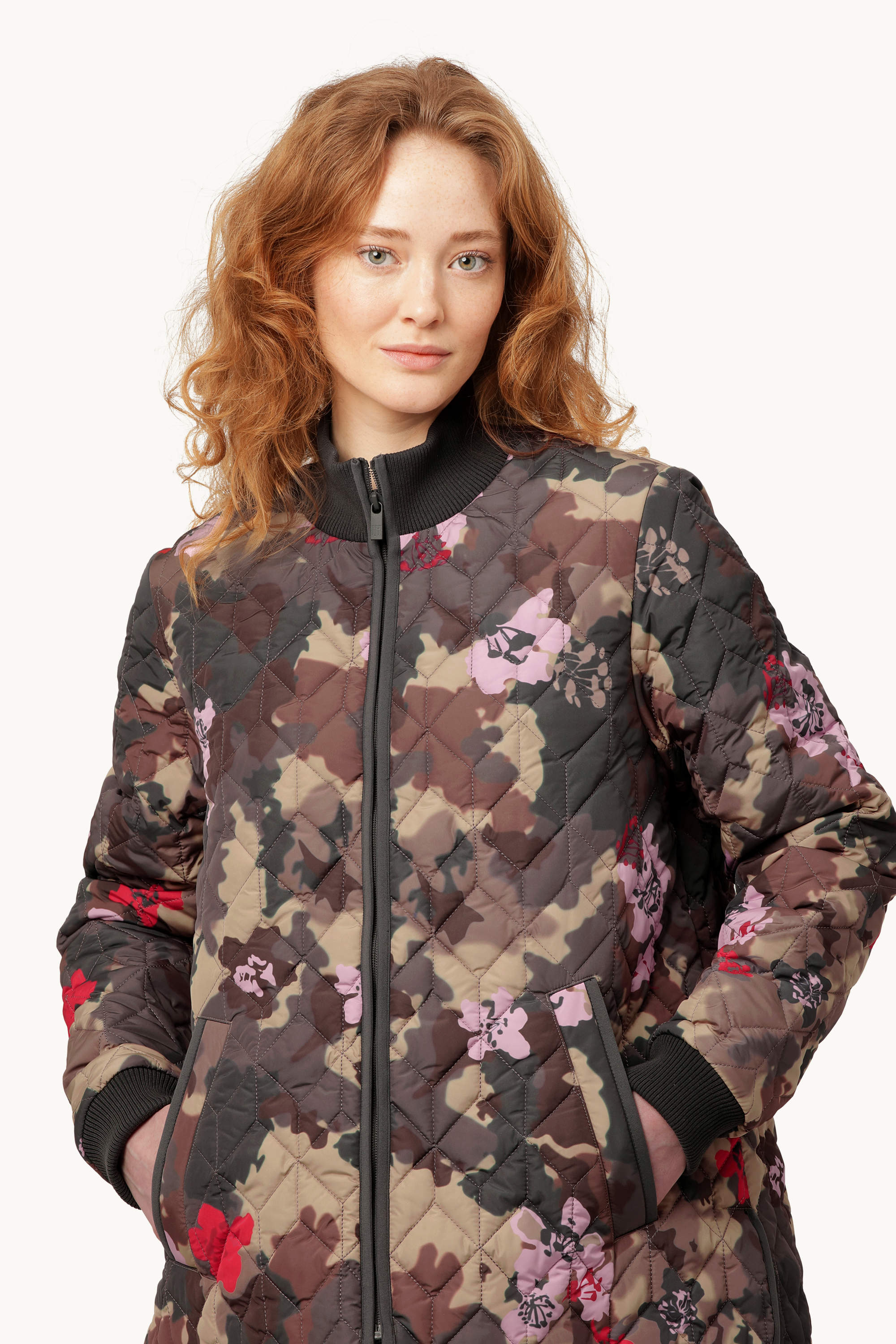 Veste matelassée - Motif camouflage floral