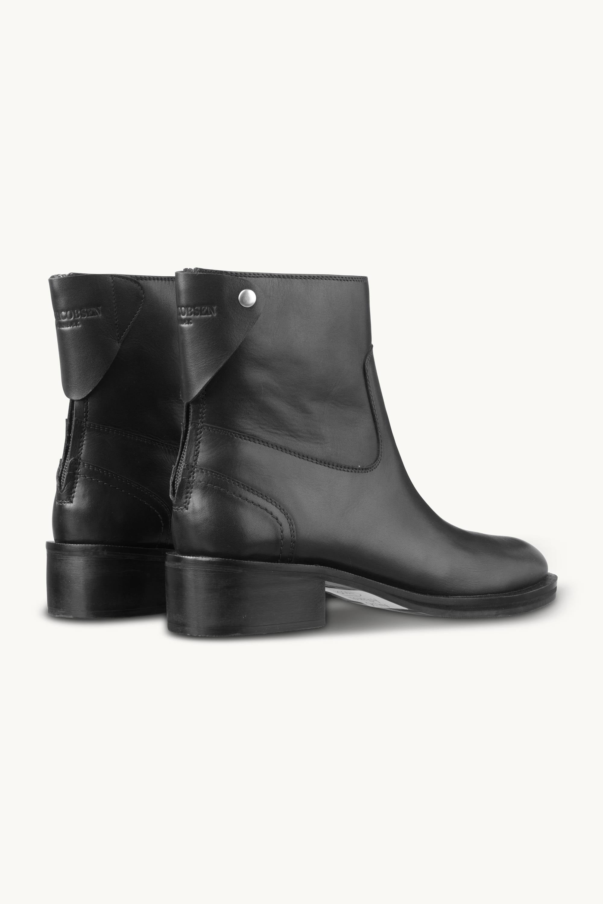 Leather Ankle Boots - Black Black