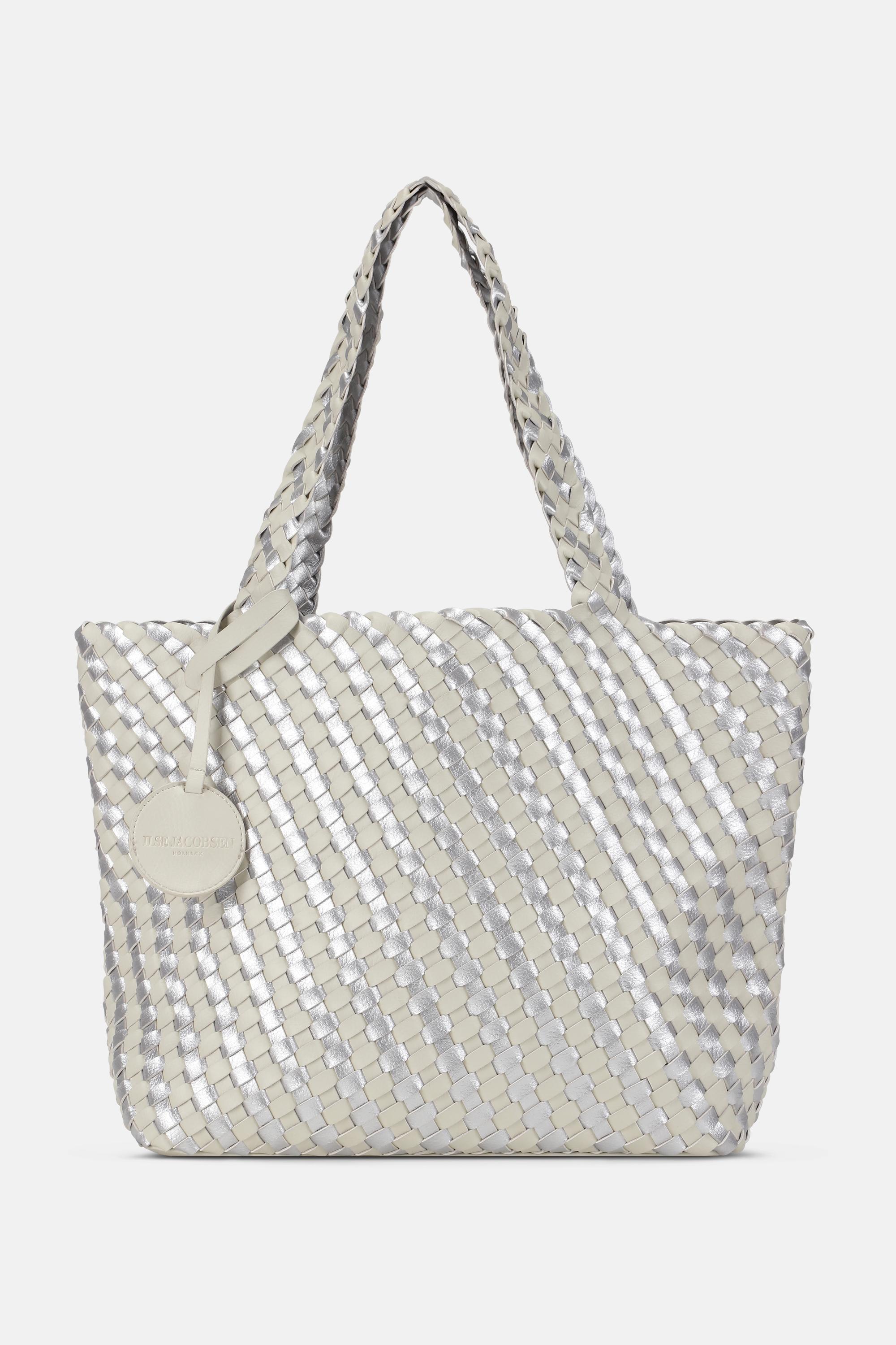 Tote Bag Tressé - Milk Creme Silver