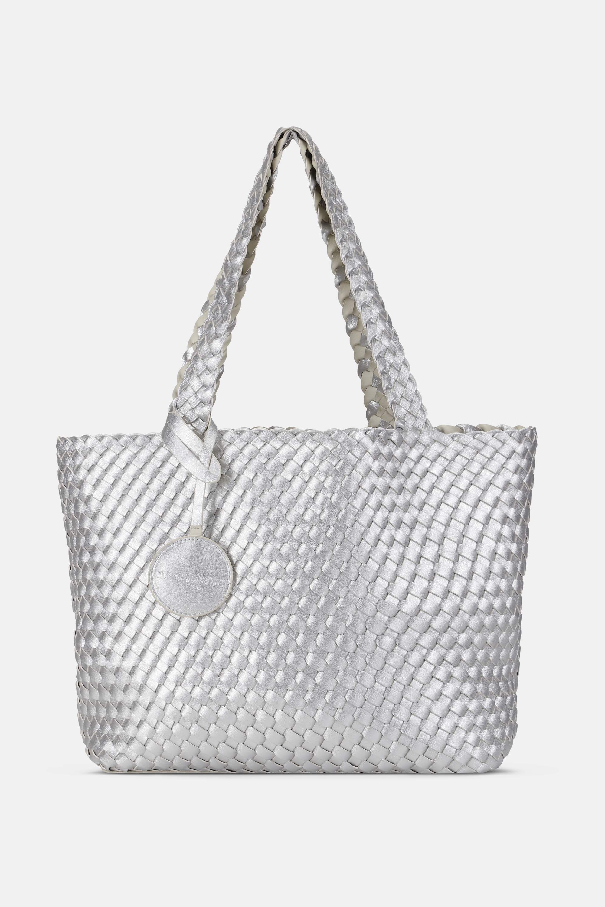 Tote Bag Tressé - Milk Creme Silver