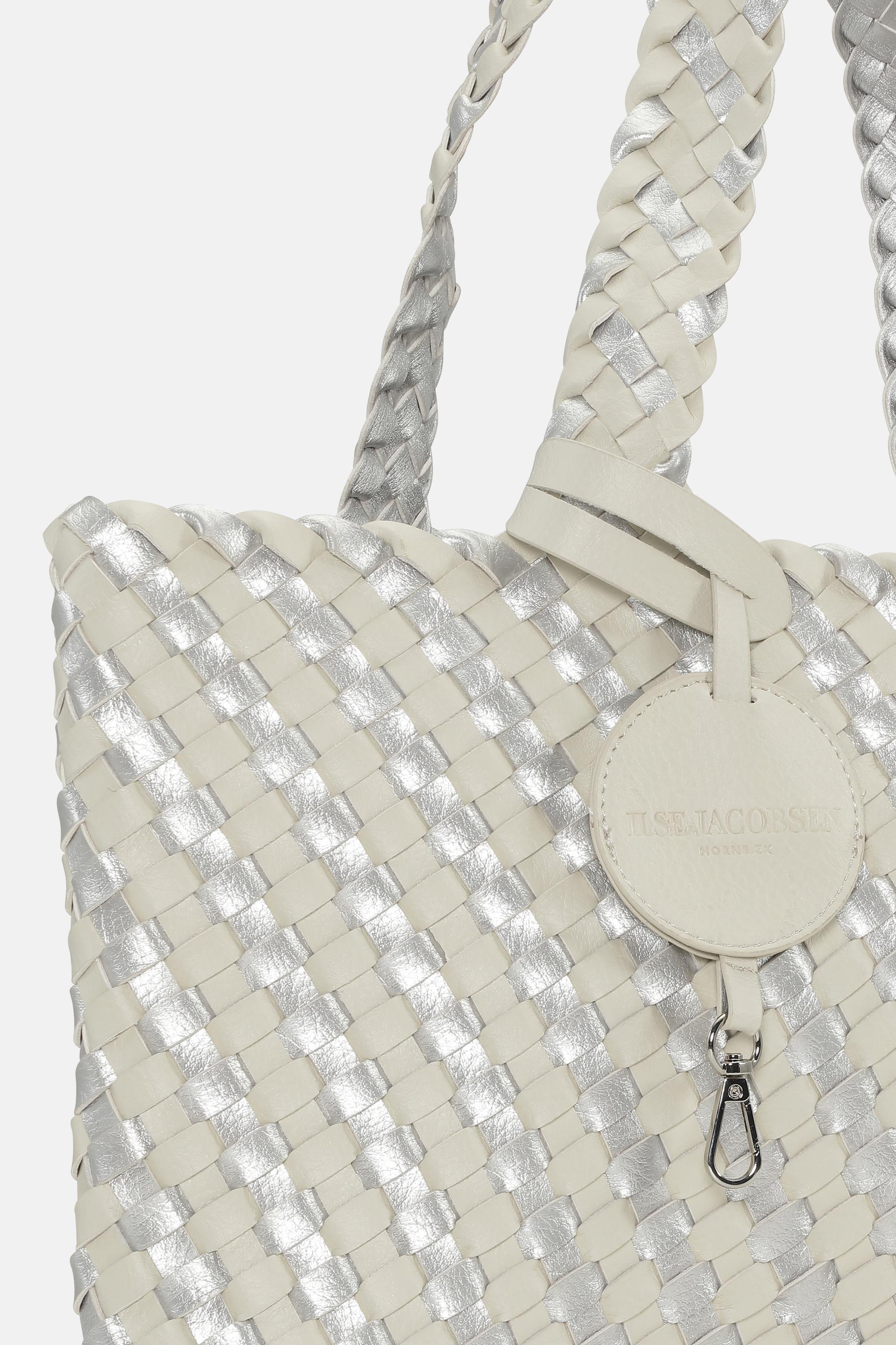 Tote Bag Tressé - Milk Creme Silver