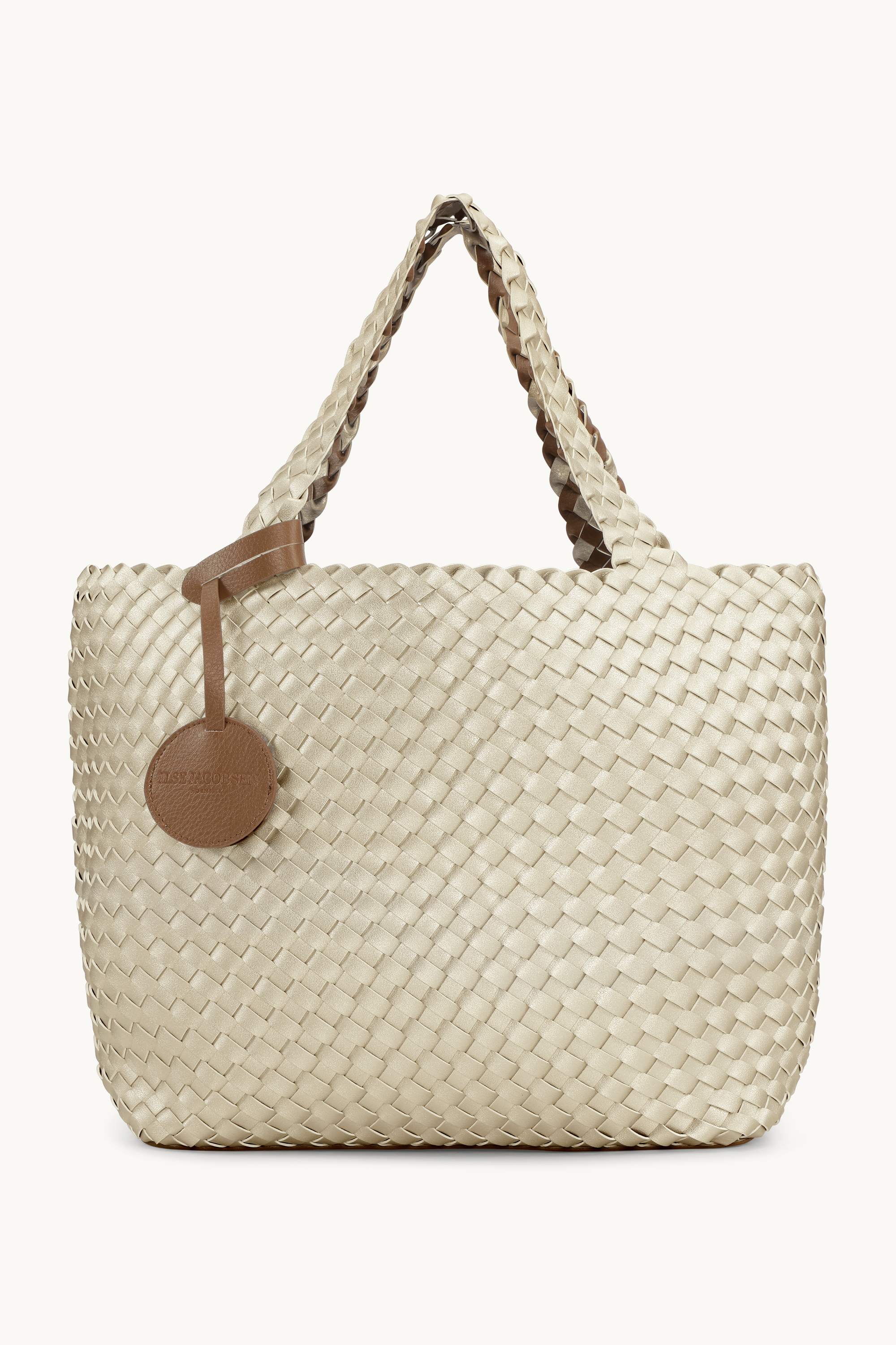 Tote Bag Braided - Goldy Sand Dollar Metallic