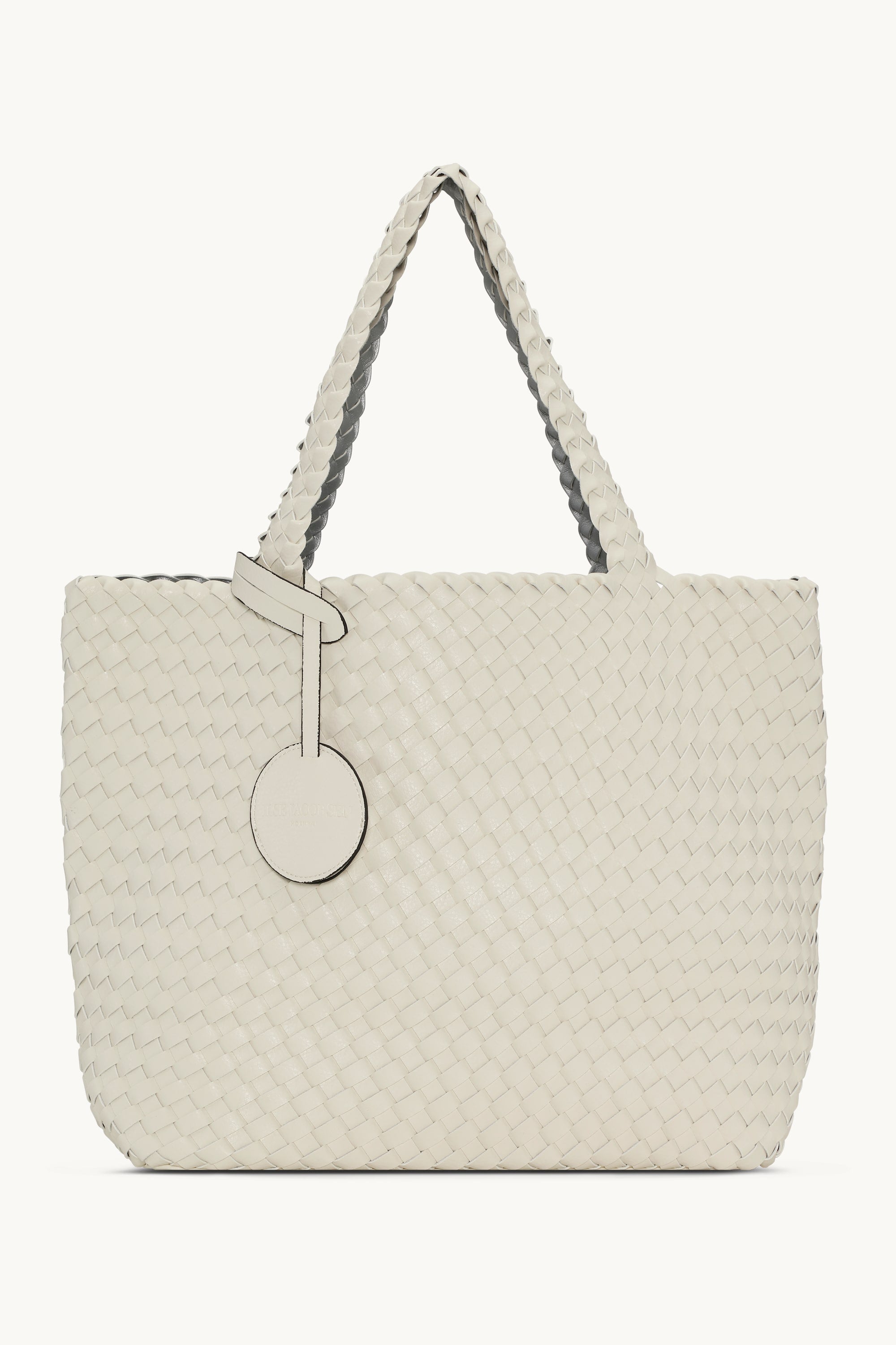 Tote Bag Braided - Egg White Silver