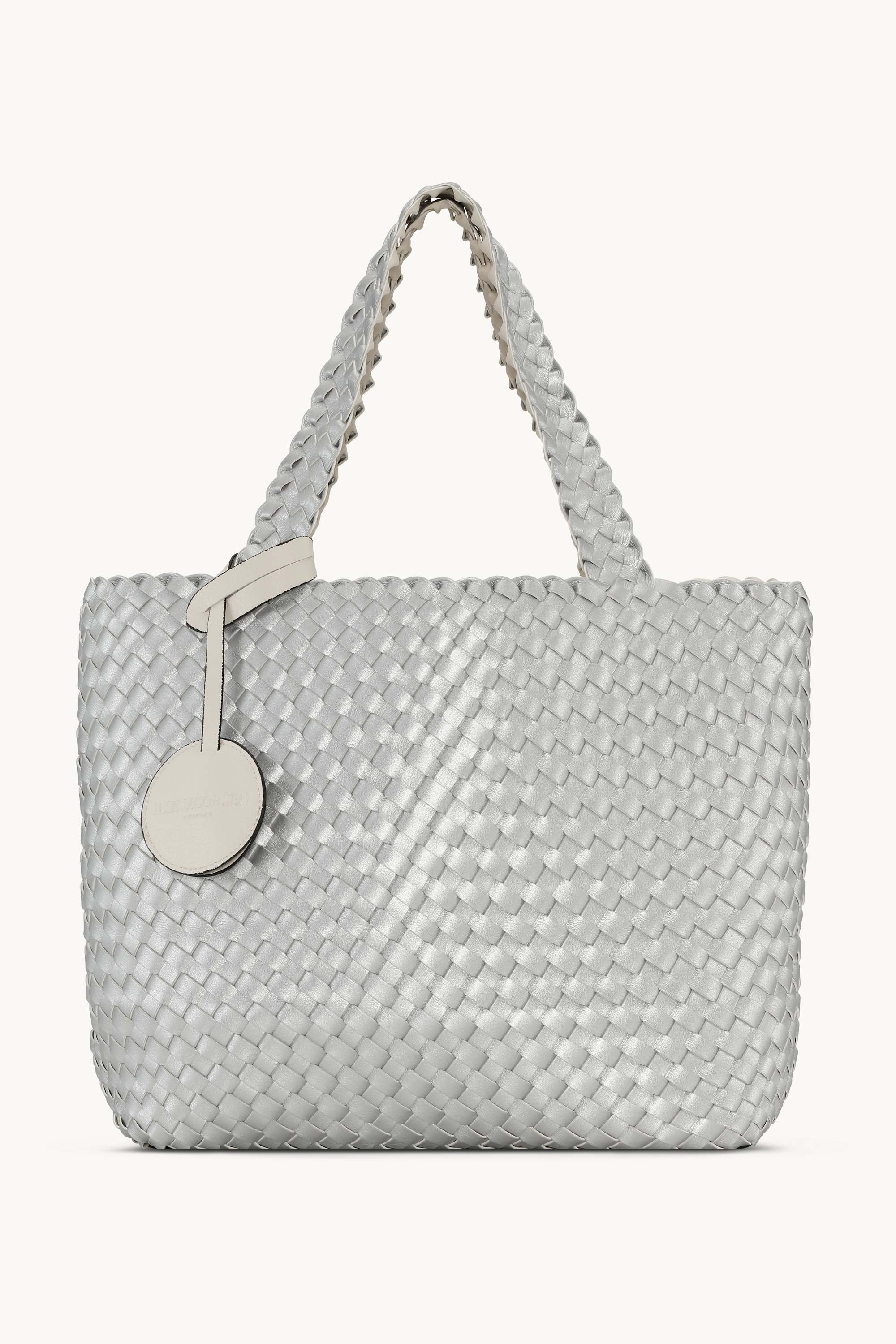 Tote Bag Braided - Egg White Silver