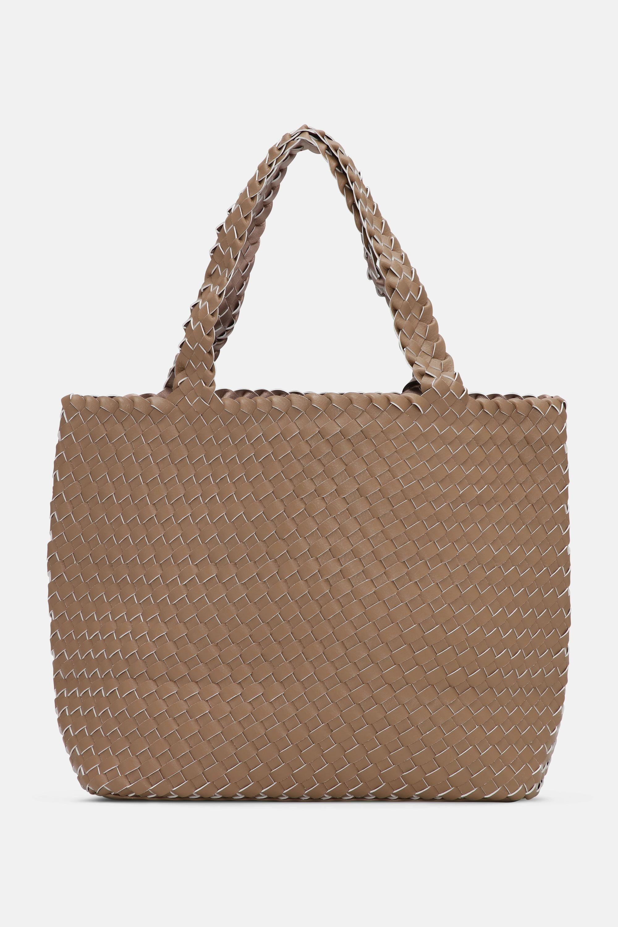 Tote Bag Tressé - Mocca Metallic Mocca