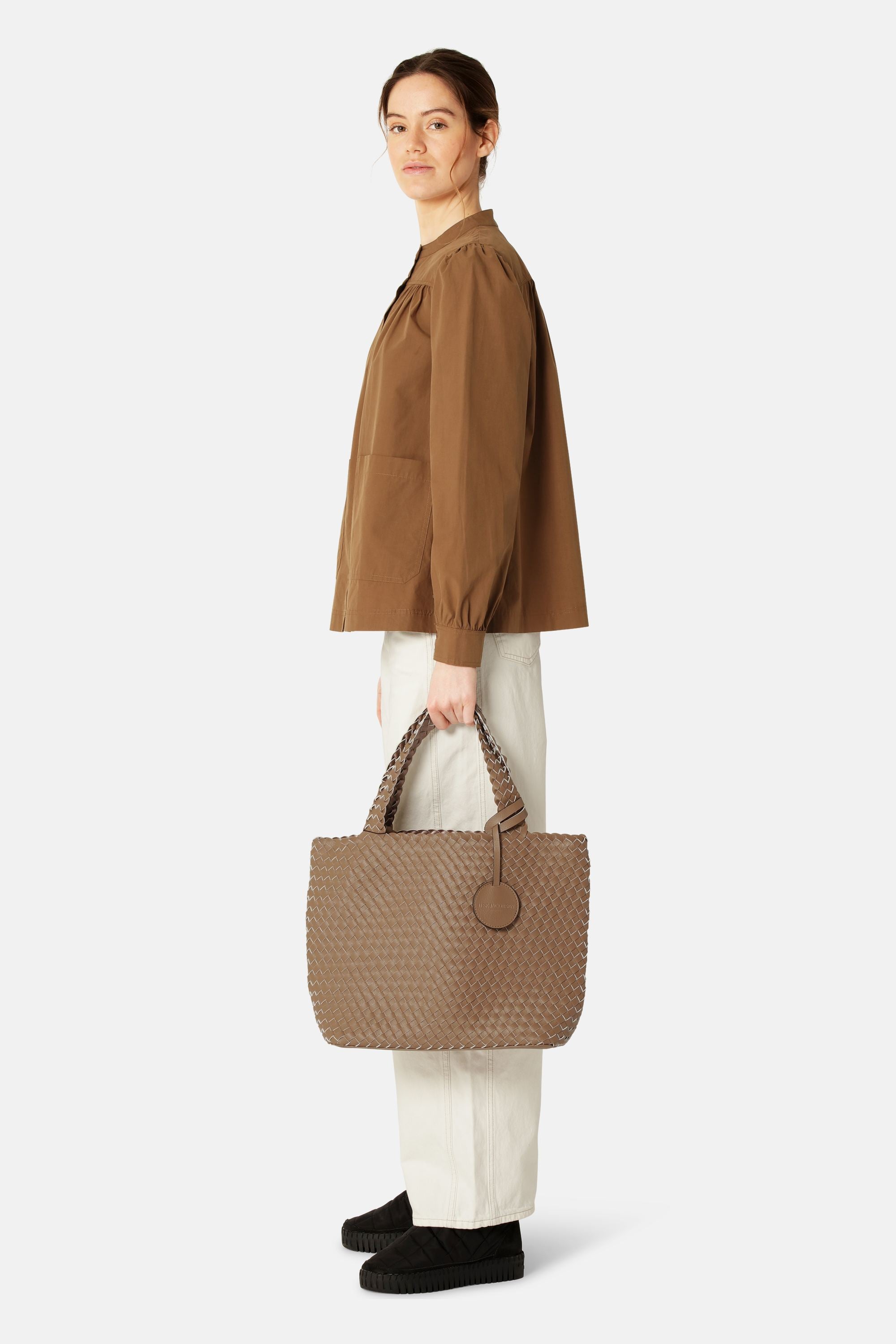 Tote Bag Tressé - Mocca Metallic Mocca