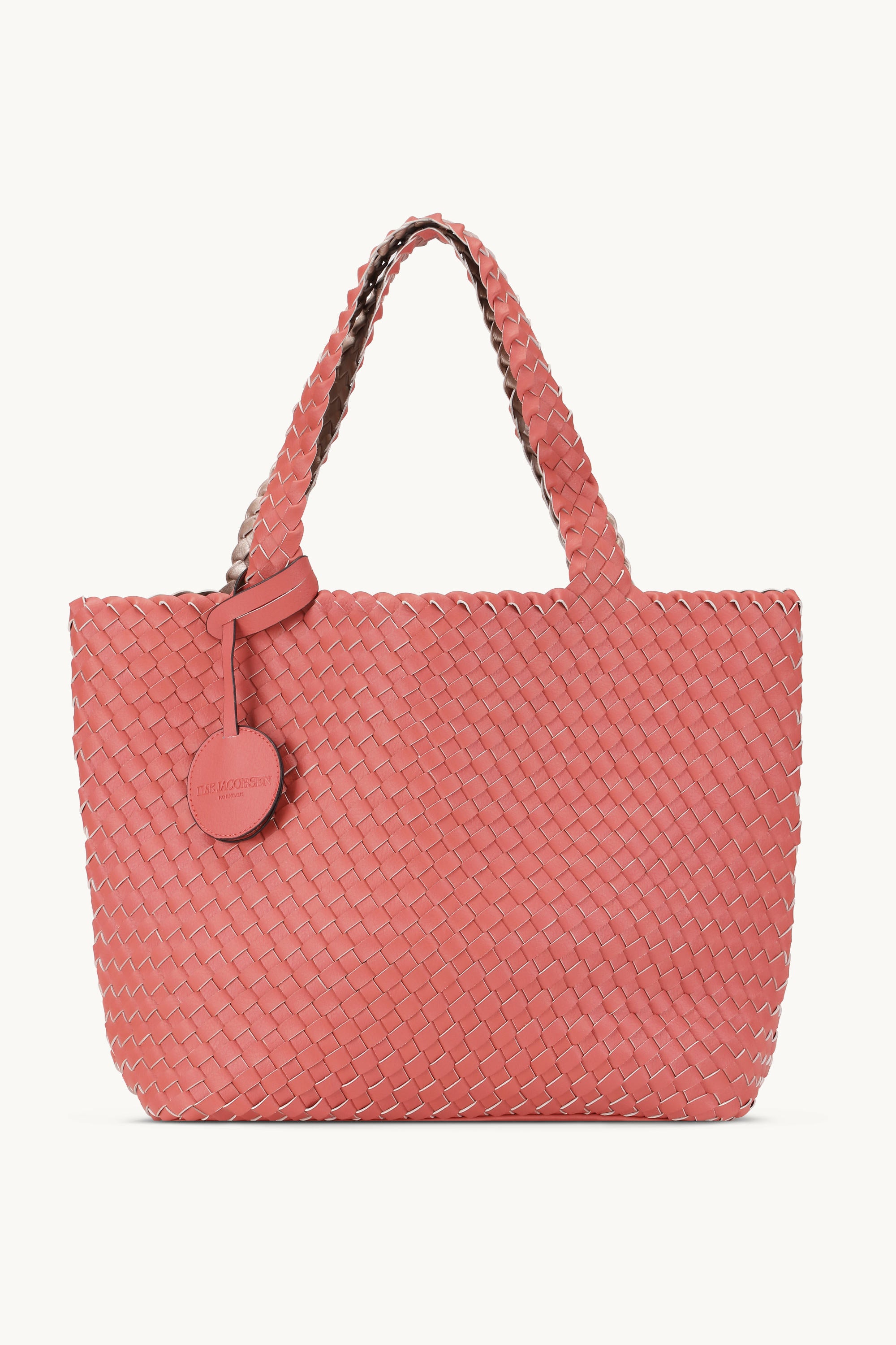 Tote Bag Tressé - Durbarry Metallic Rose
